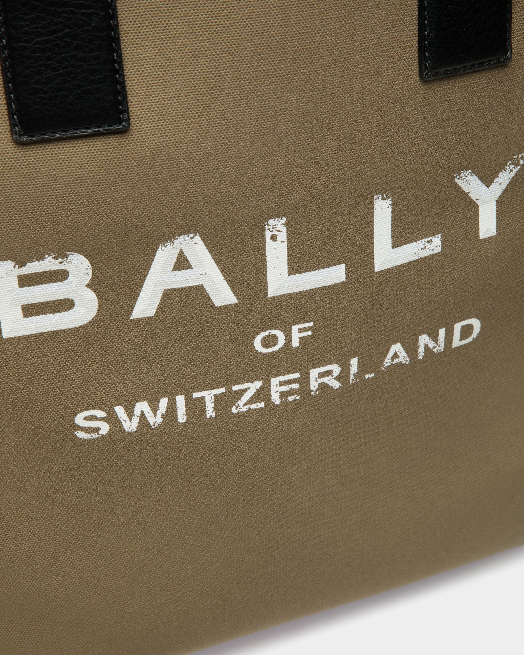 Bally Global - Arkle Tote Bag in Khaki Canvas - Green