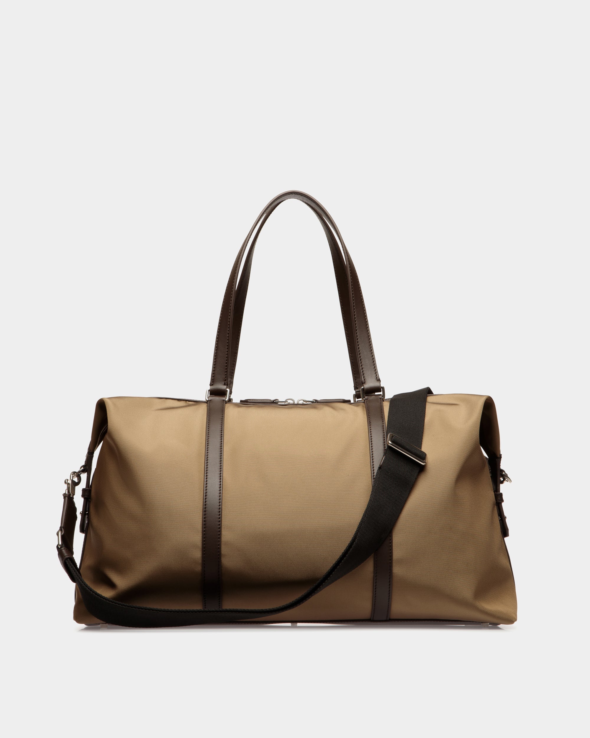 Bally Global - Sac De Week-End Code En Nylon Camel - Beige
