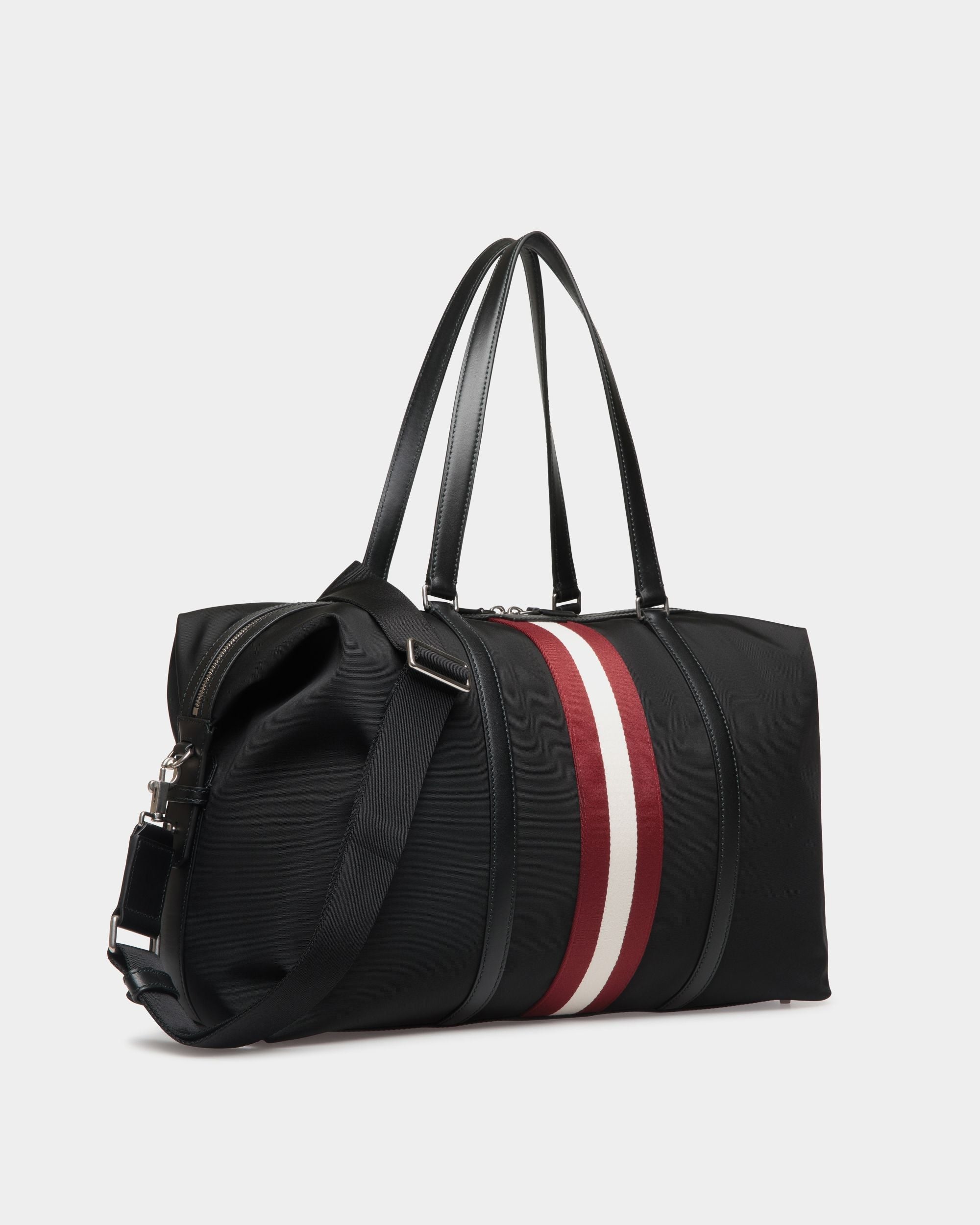 Bally Global - Sac De Week-End Code En Nylon Noir - Noir