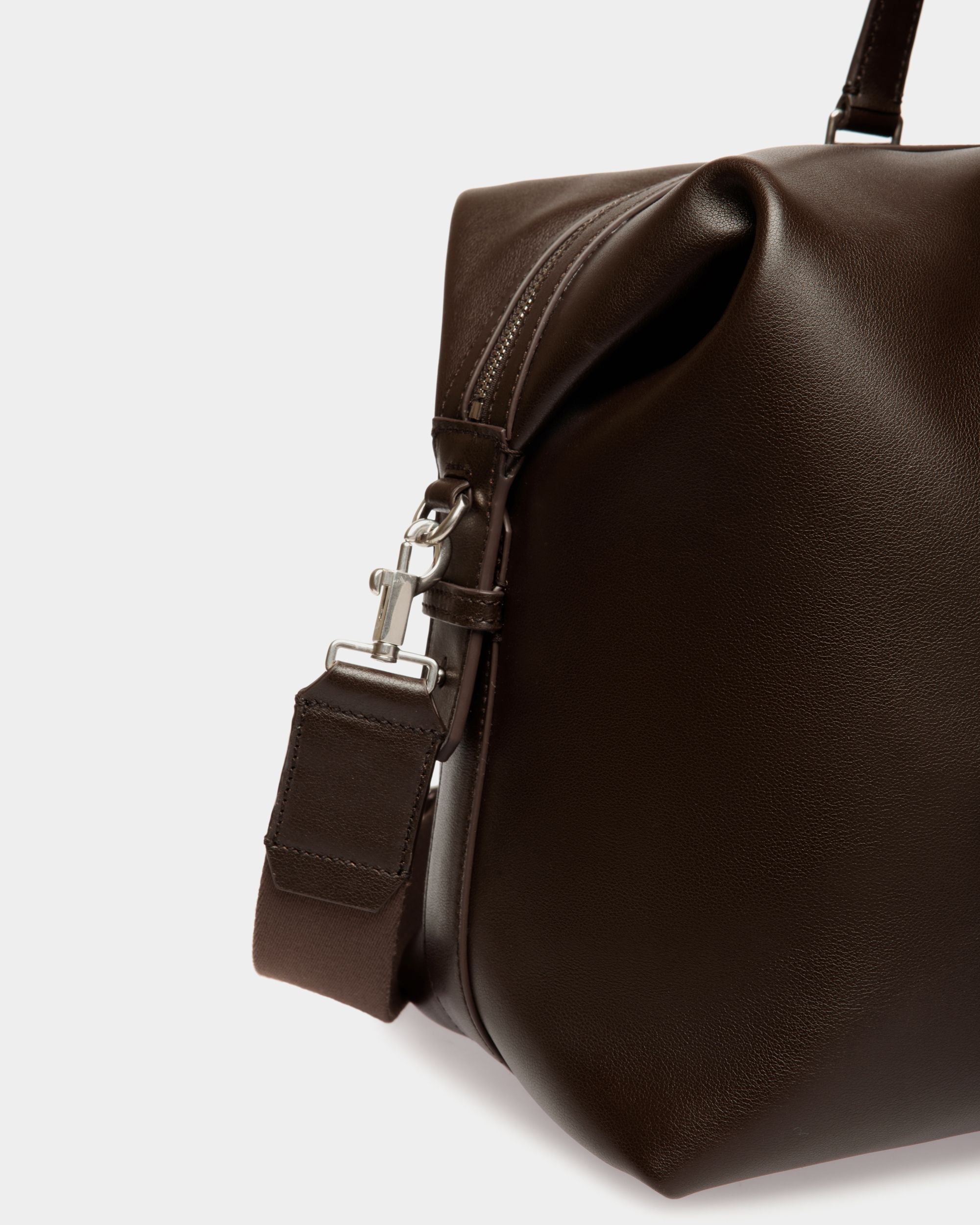 Bally Global - Sac De Week-End Code En Cuir Ebano - Marron