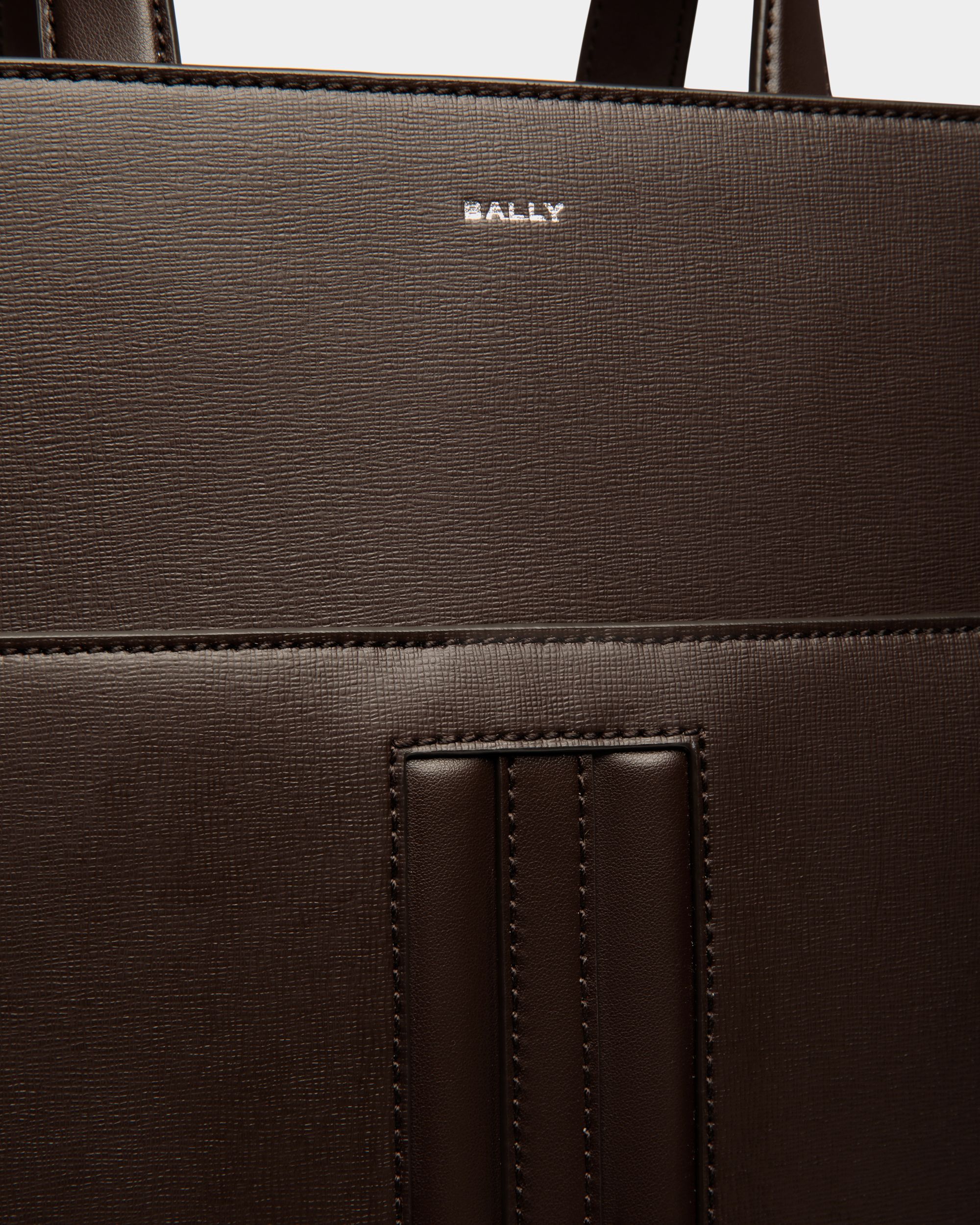 Bally Global - Mythos Tote in Ebano Recycled Leather - Brown