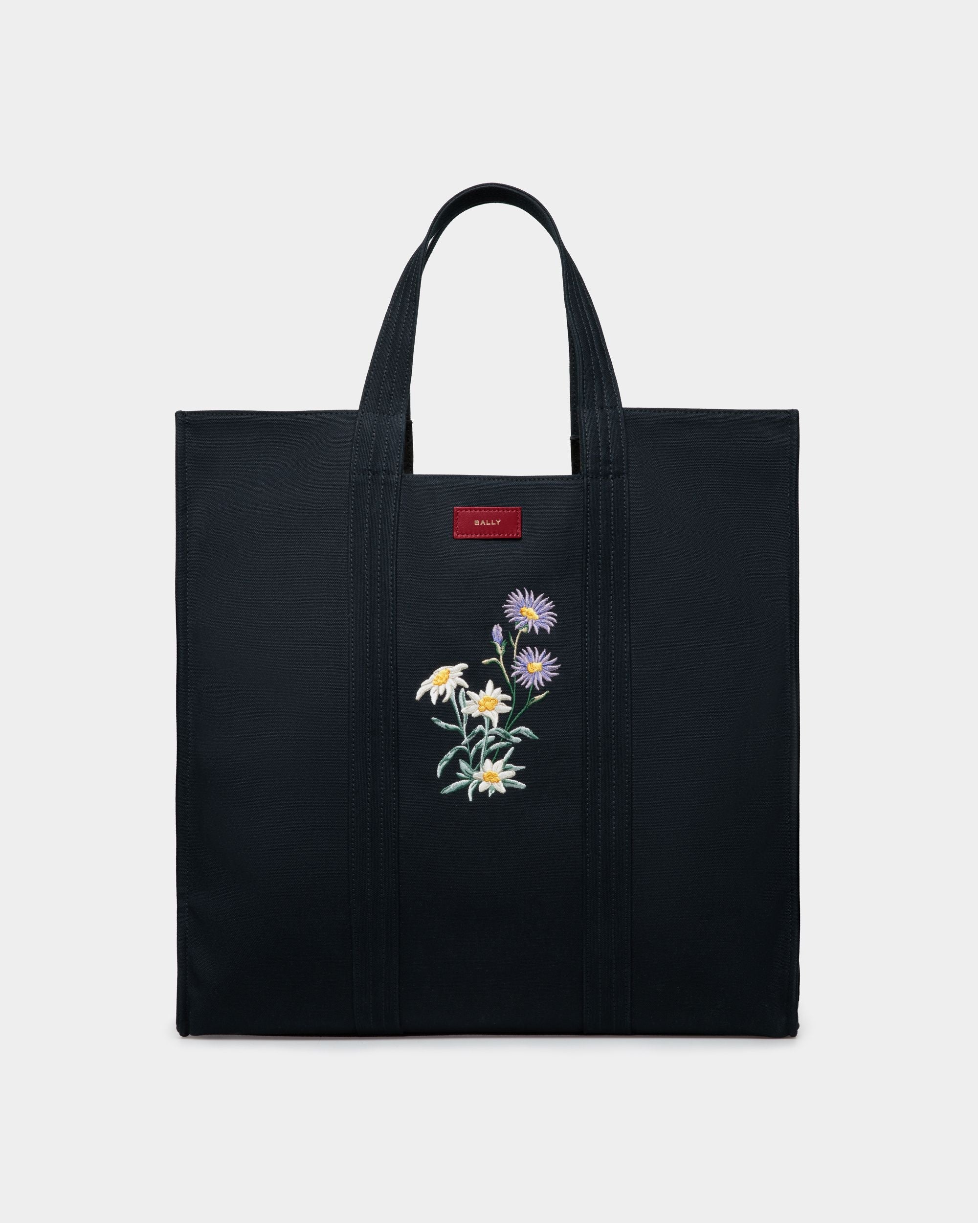 Bally Global - Bolso Tote Easy Bally En Lona De Algodón Navy Blue Para Hombre - Azul