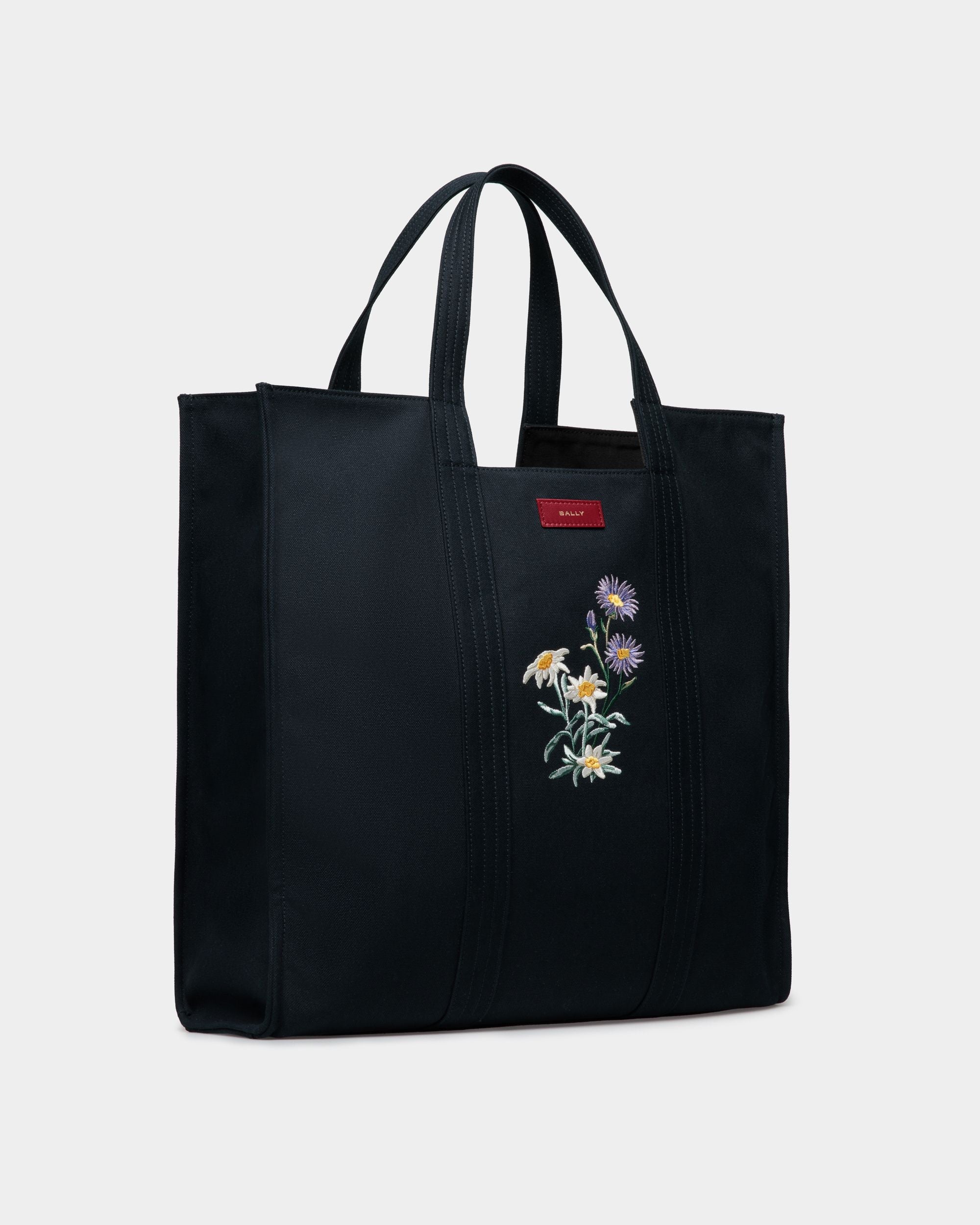 Bally Global - Bolso Tote Easy Bally En Lona De Algodón Navy Blue Para Hombre - Azul