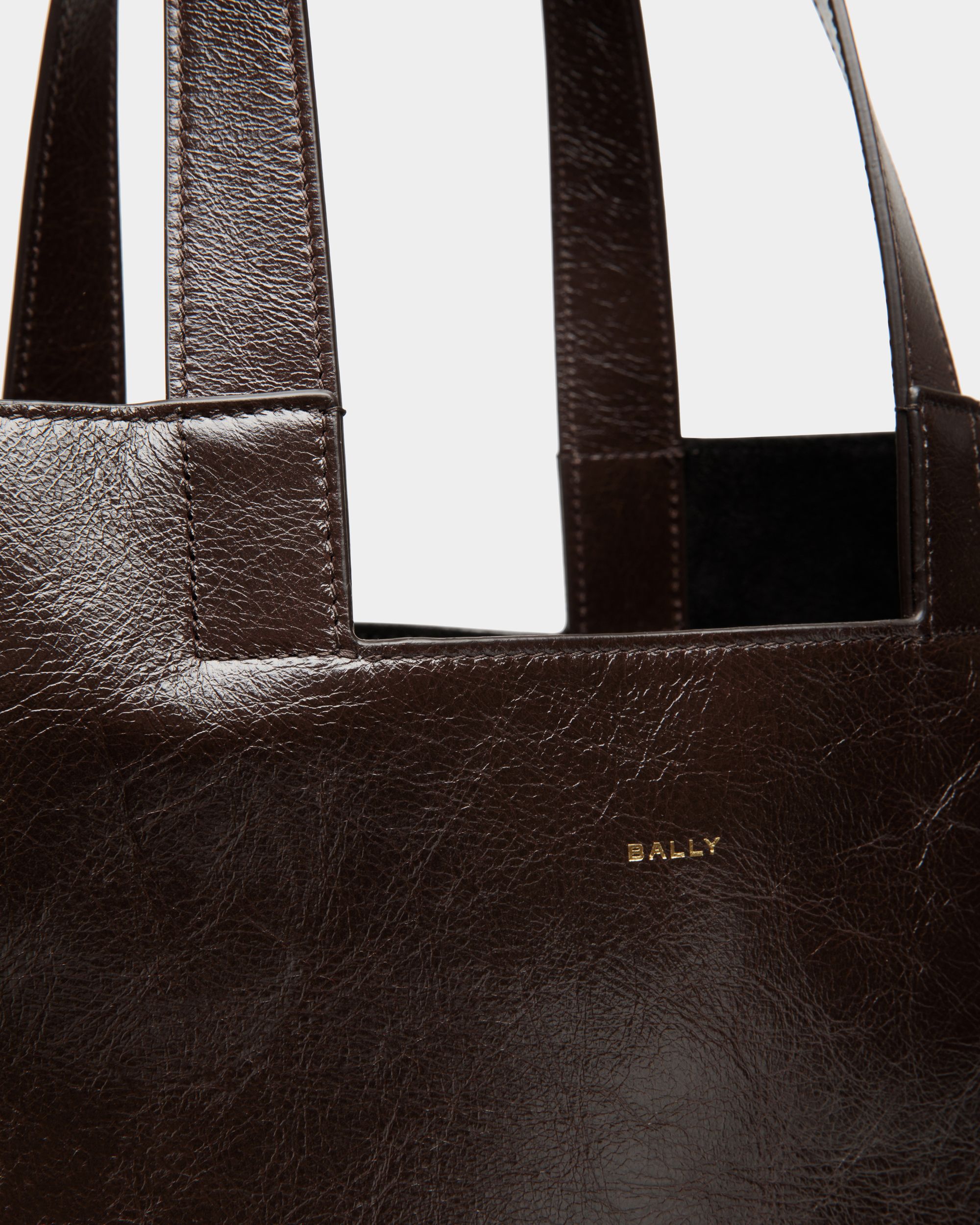 Bally Global - Bolso Tote Easy Bally De Piel Ébano - Marrón
