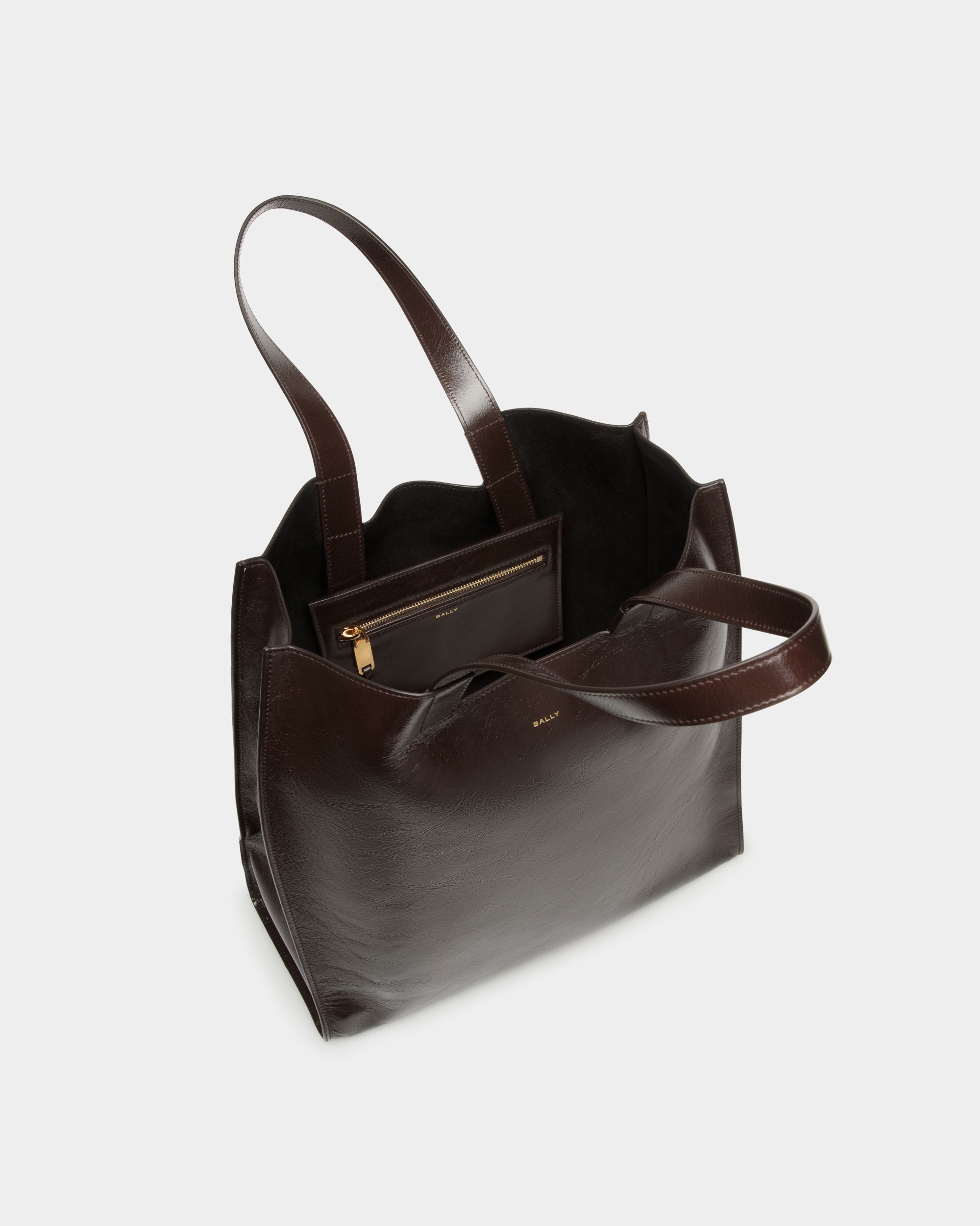 Bally Global - Bolso Tote Easy Bally De Piel Ébano - Marrón