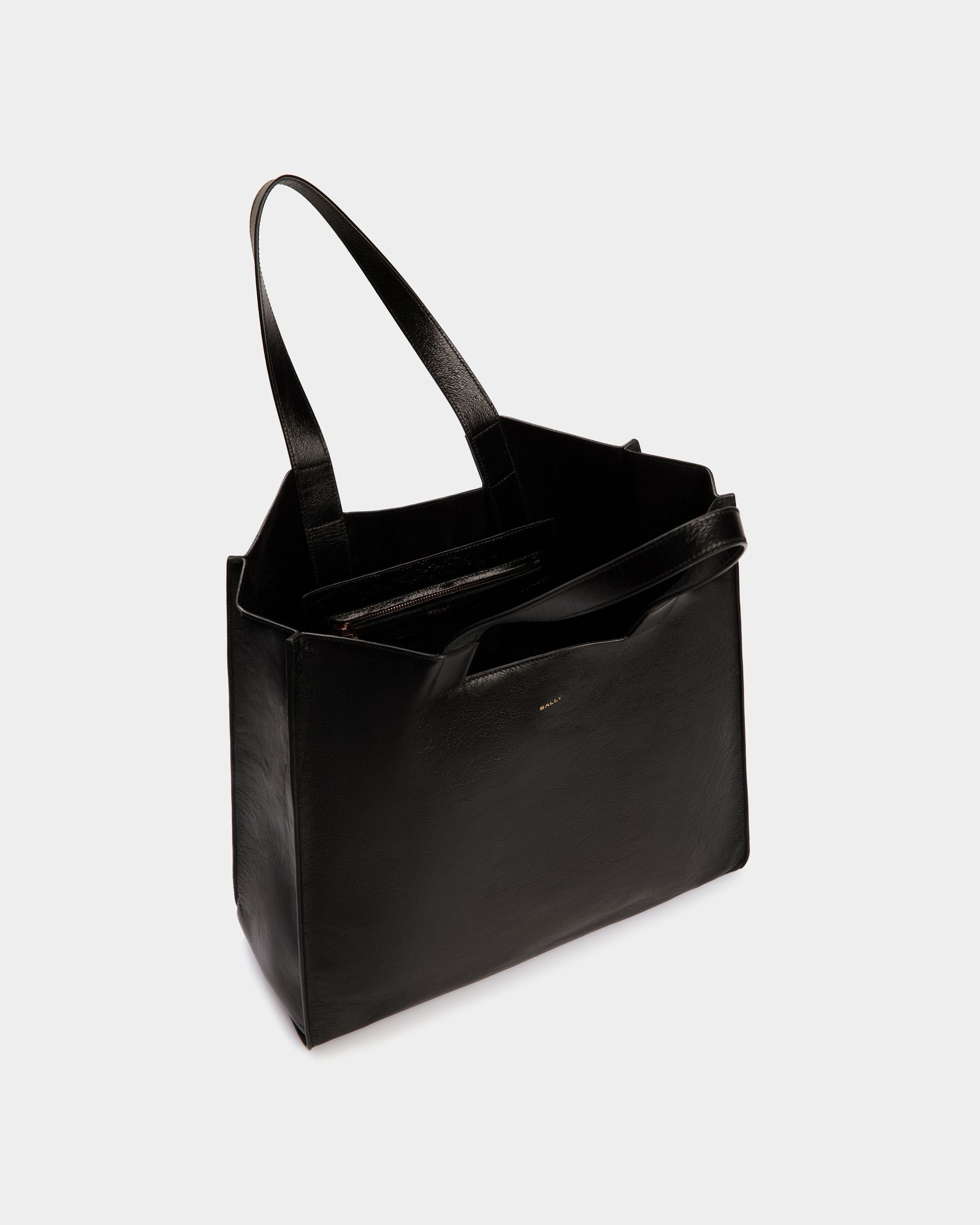 Bally Global - Easy Bally Tote In Black Leather - Negro