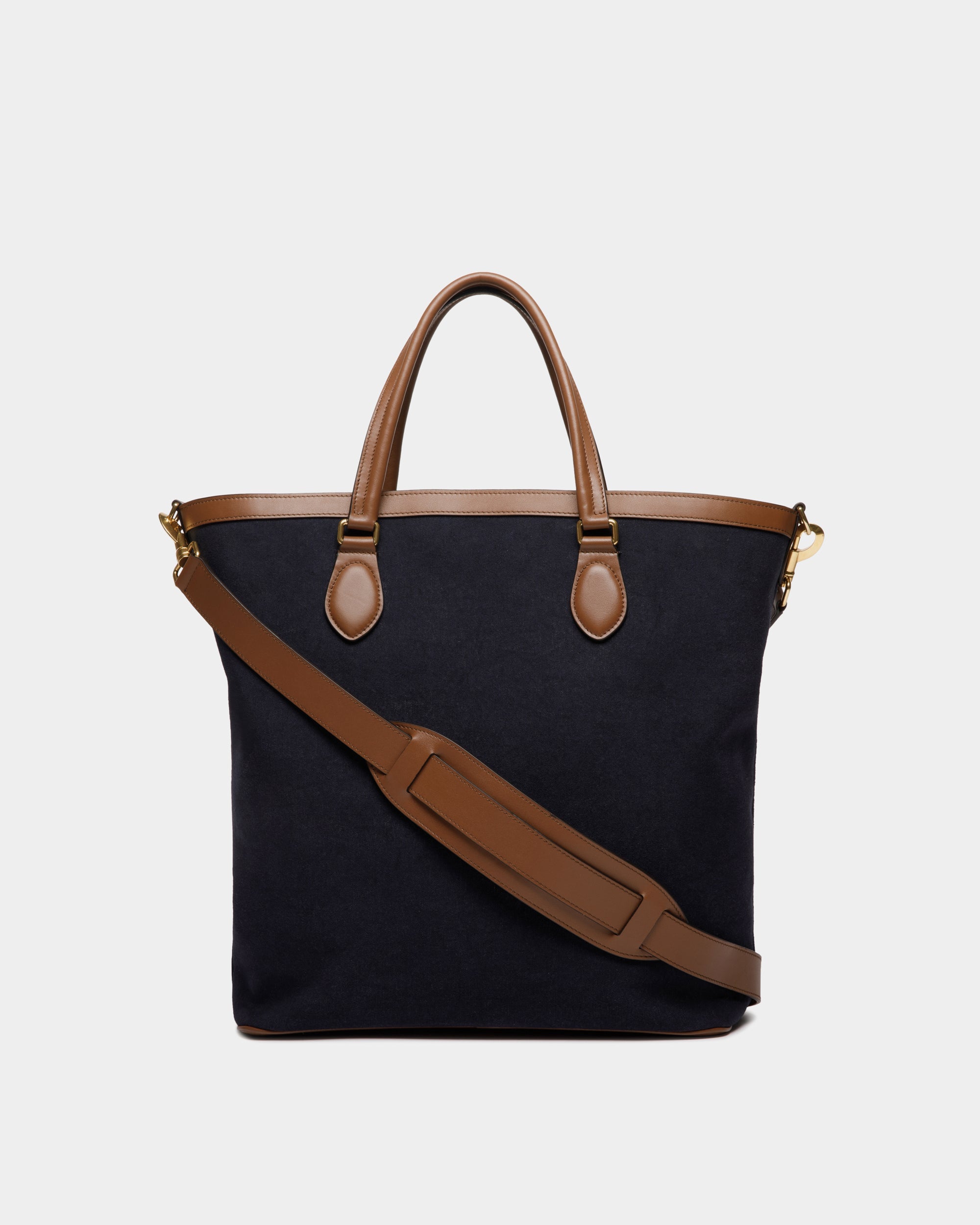 Bally Global - Sac Cabas Beckett En Toile De Coton Navy Blue - Bleu
