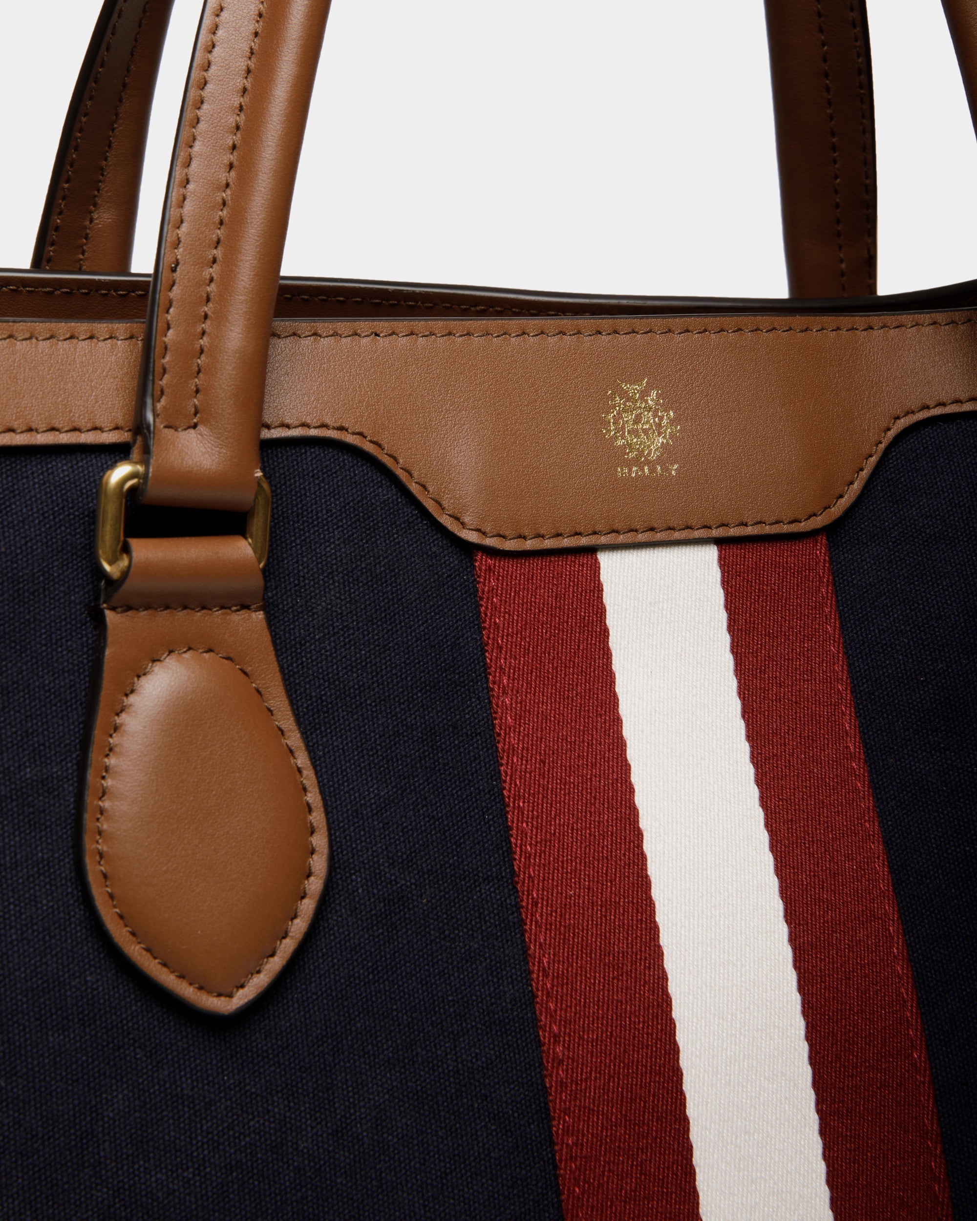Bally Global - Sac Cabas Beckett En Toile De Coton Navy Blue - Bleu