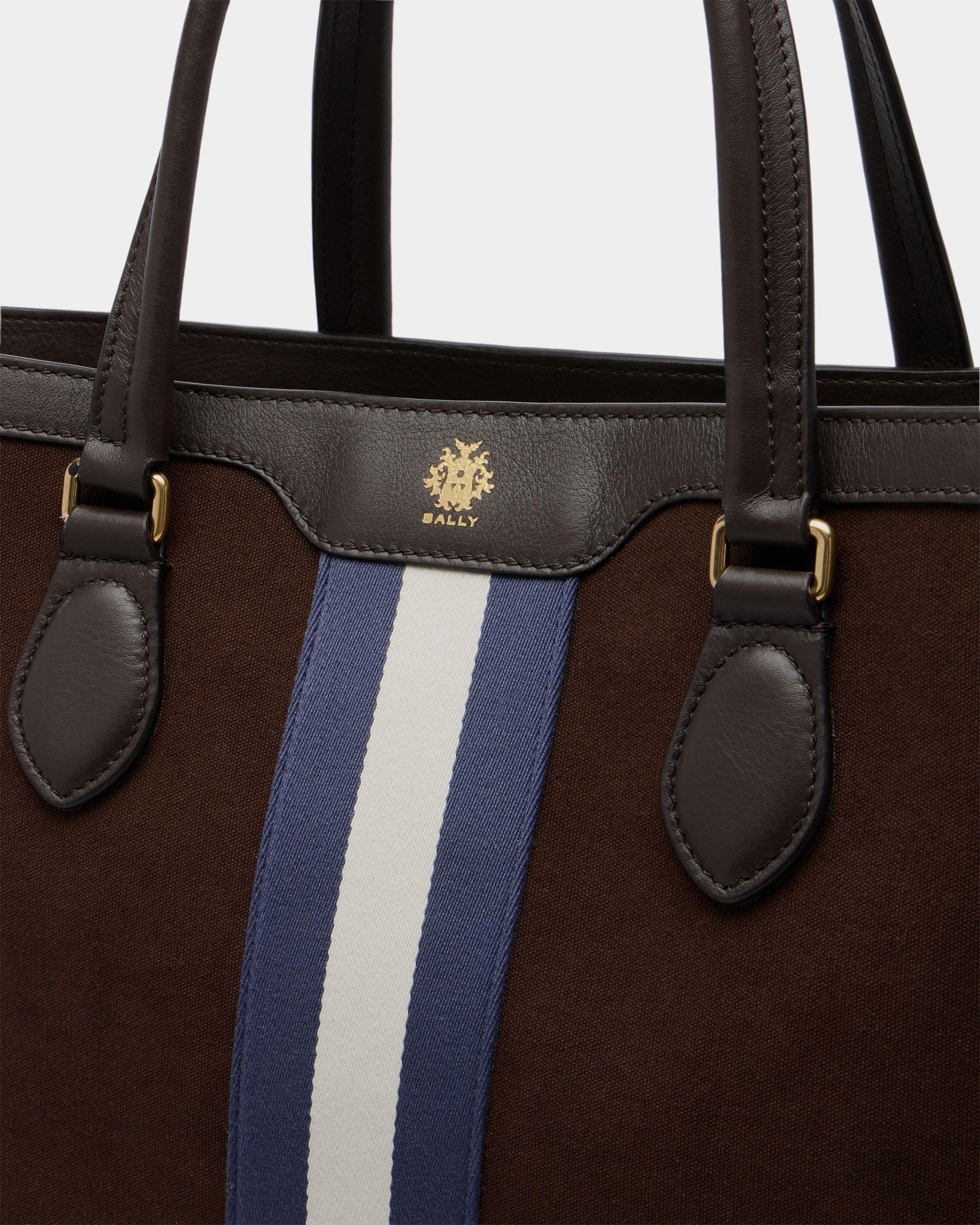 Bally Global - Beckett Tote in Brown Cotton Canvas - Brown