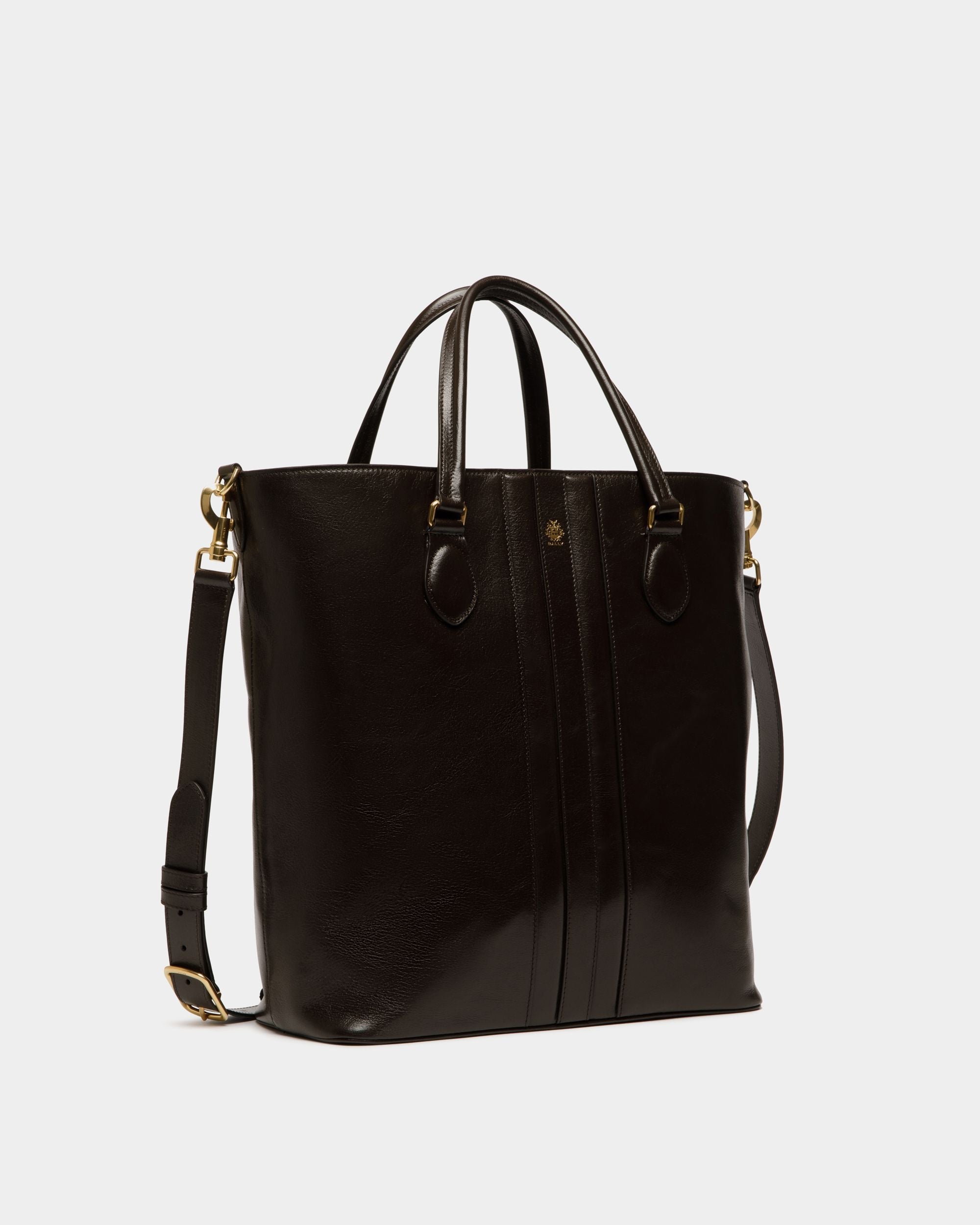 Bally Global - Sac Cabas Beckett En Cuir Ebano - Marron