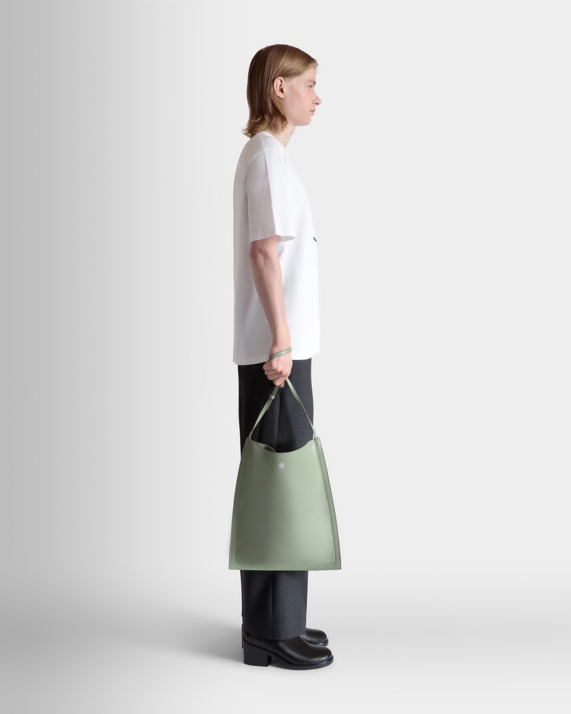 Bally Global - Beckett Tote in Olive Green Leather - Green