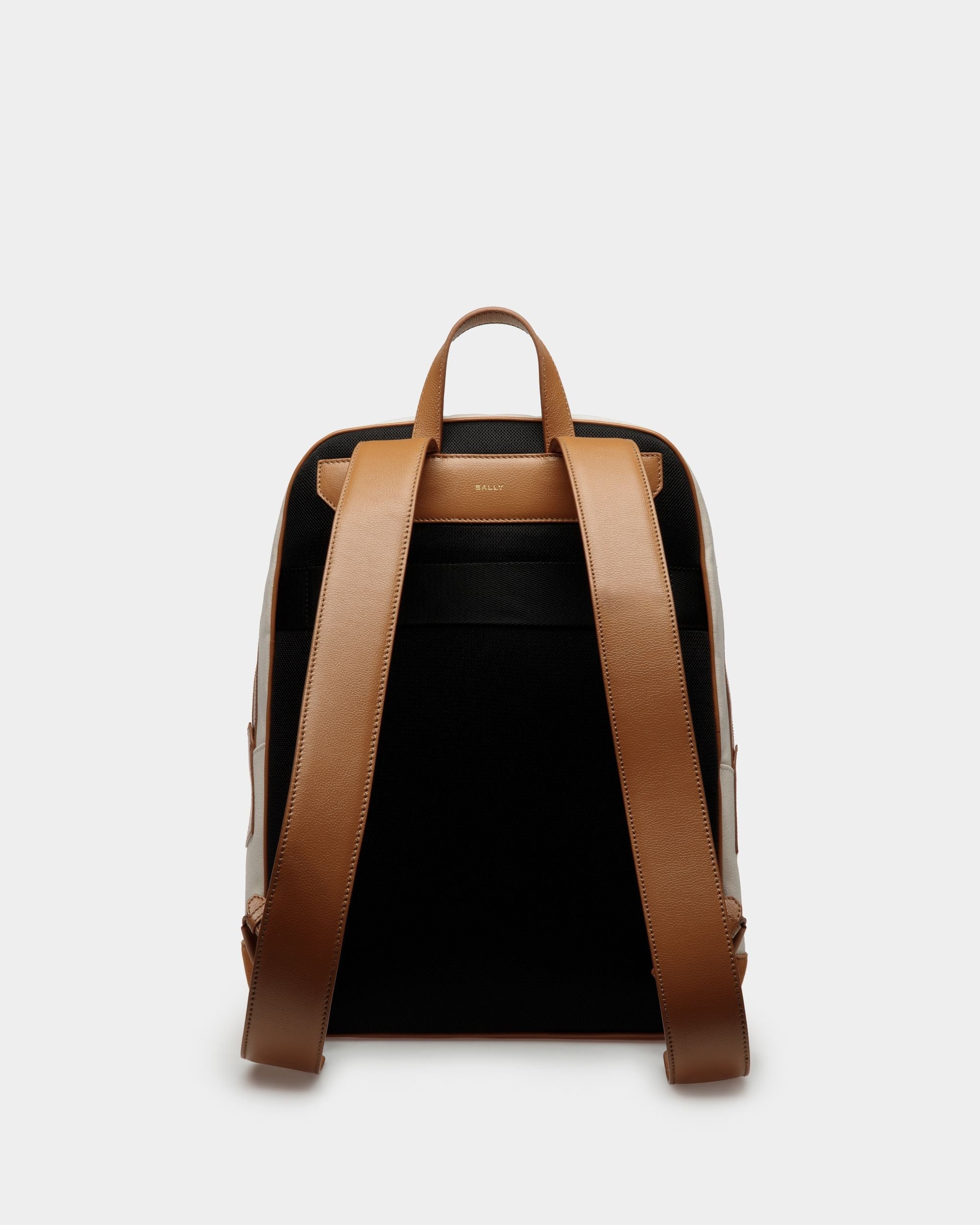 Bally Global - Gare Backpack In Natural And Desert Fabric - Marrón