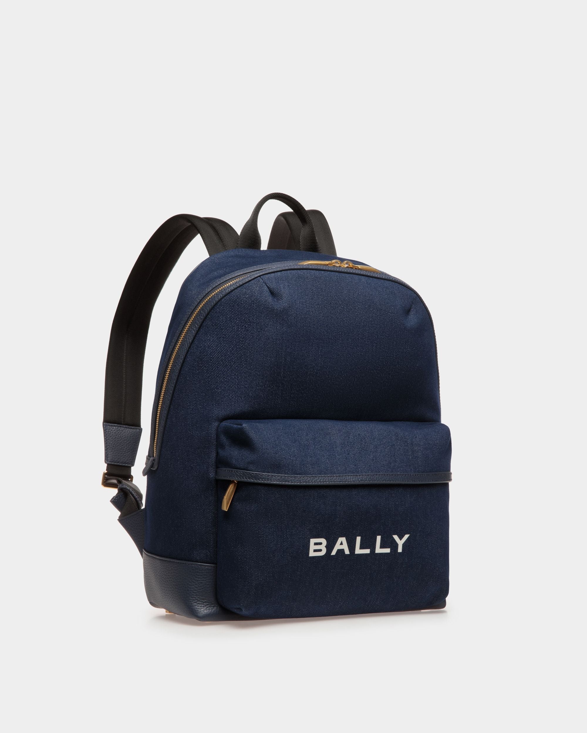 Bally Global - Sac À Dos Bar En Toile Et Cuir - Bleu