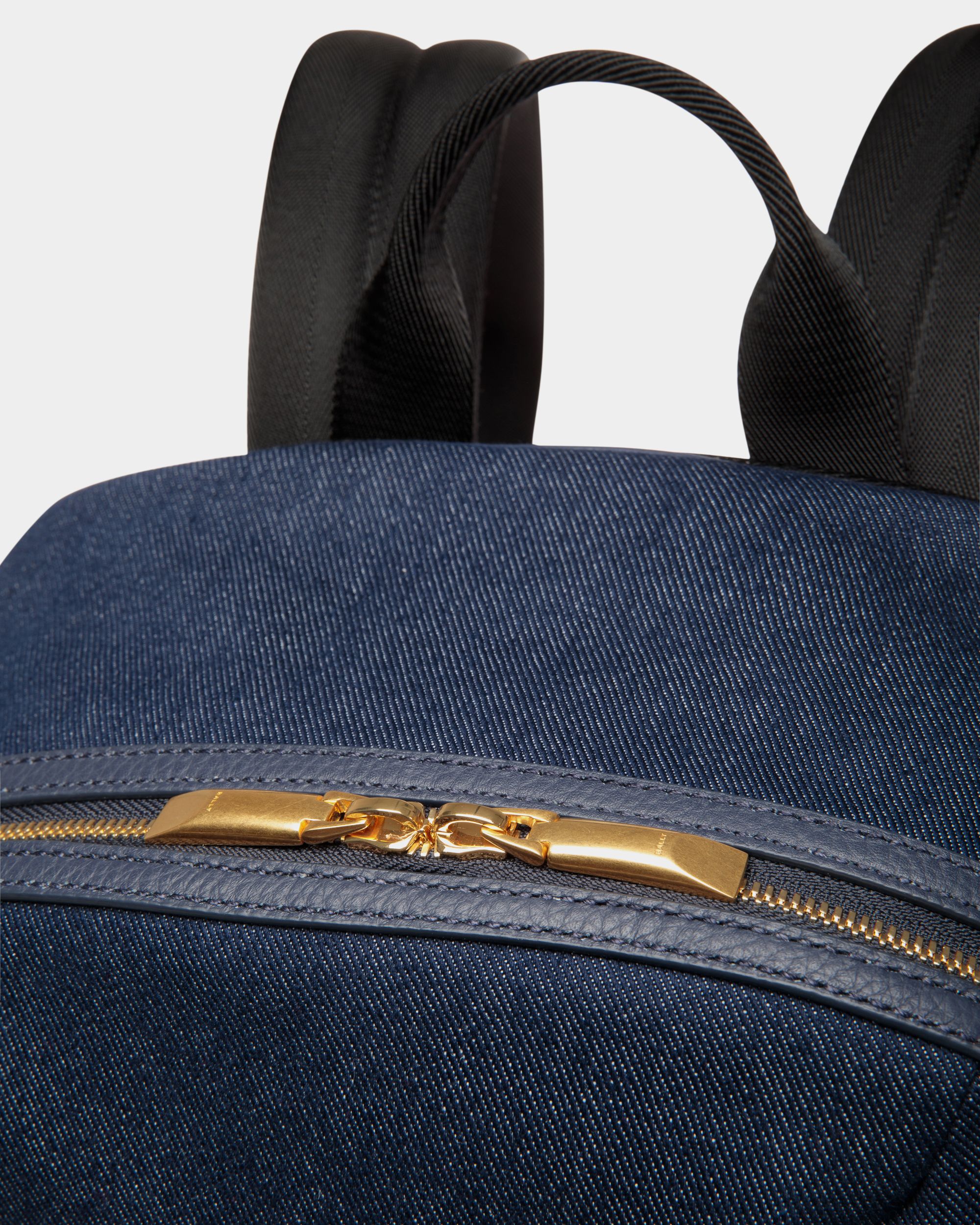 Bally Global - Sac À Dos Bar En Toile Et Cuir - Bleu