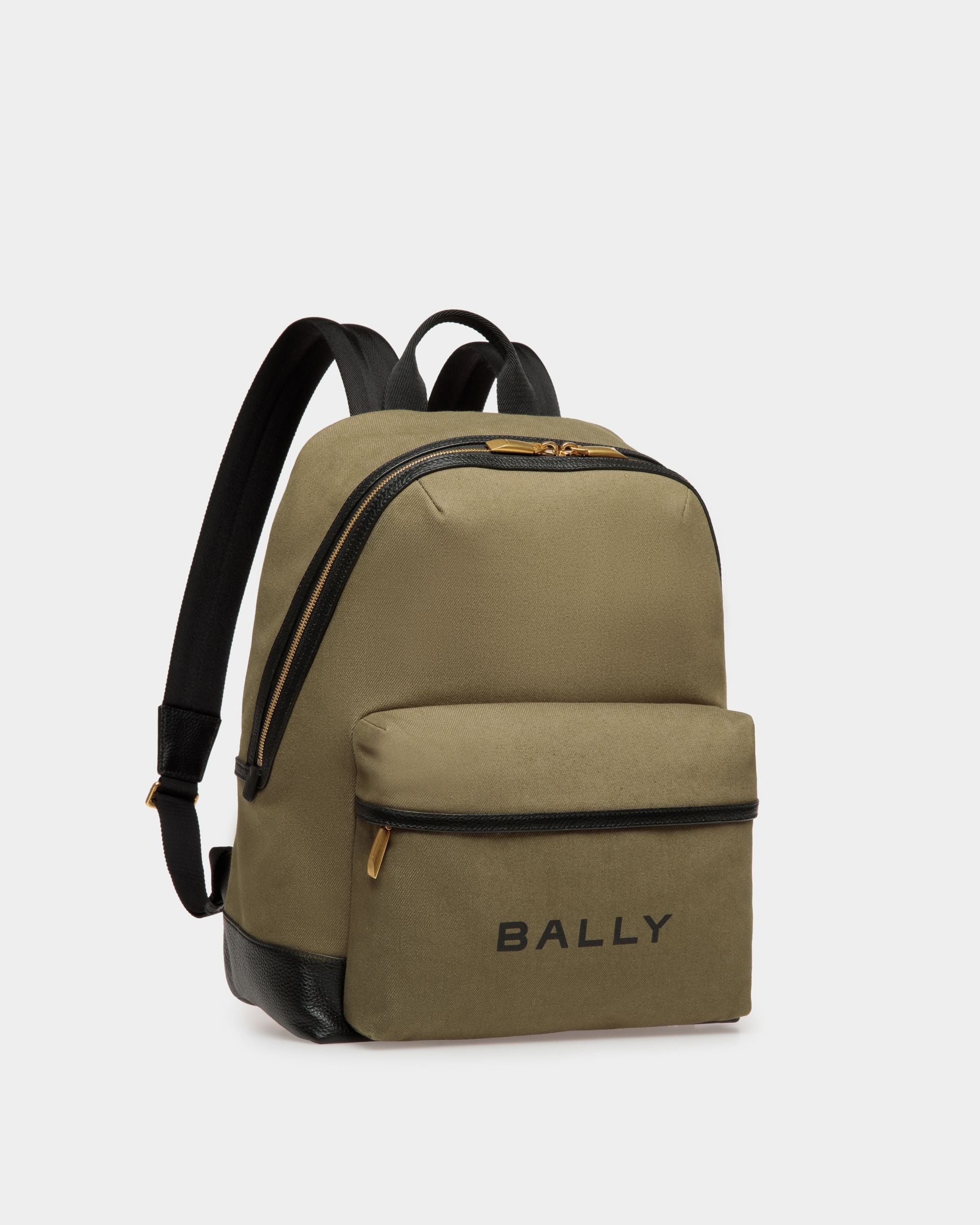 Bally Global - Sac À Dos Bar En Toile Et Cuir - Vert