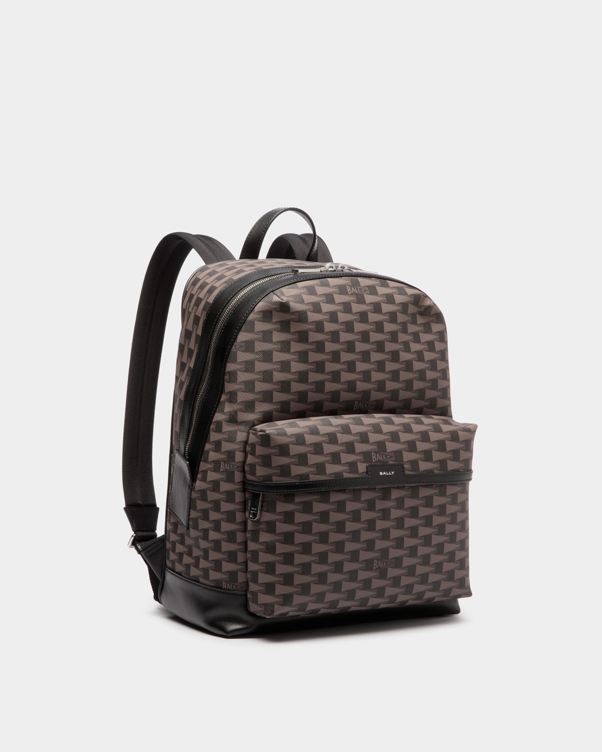 Bally Global - Pennant Backpack in Black Pennant Motif - Black