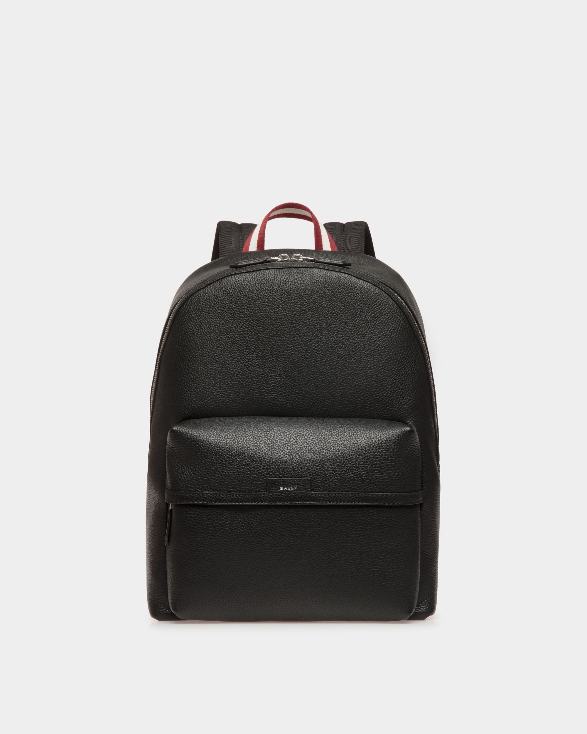 Bally Global - Code Backpack in Black Grained Leather - Black