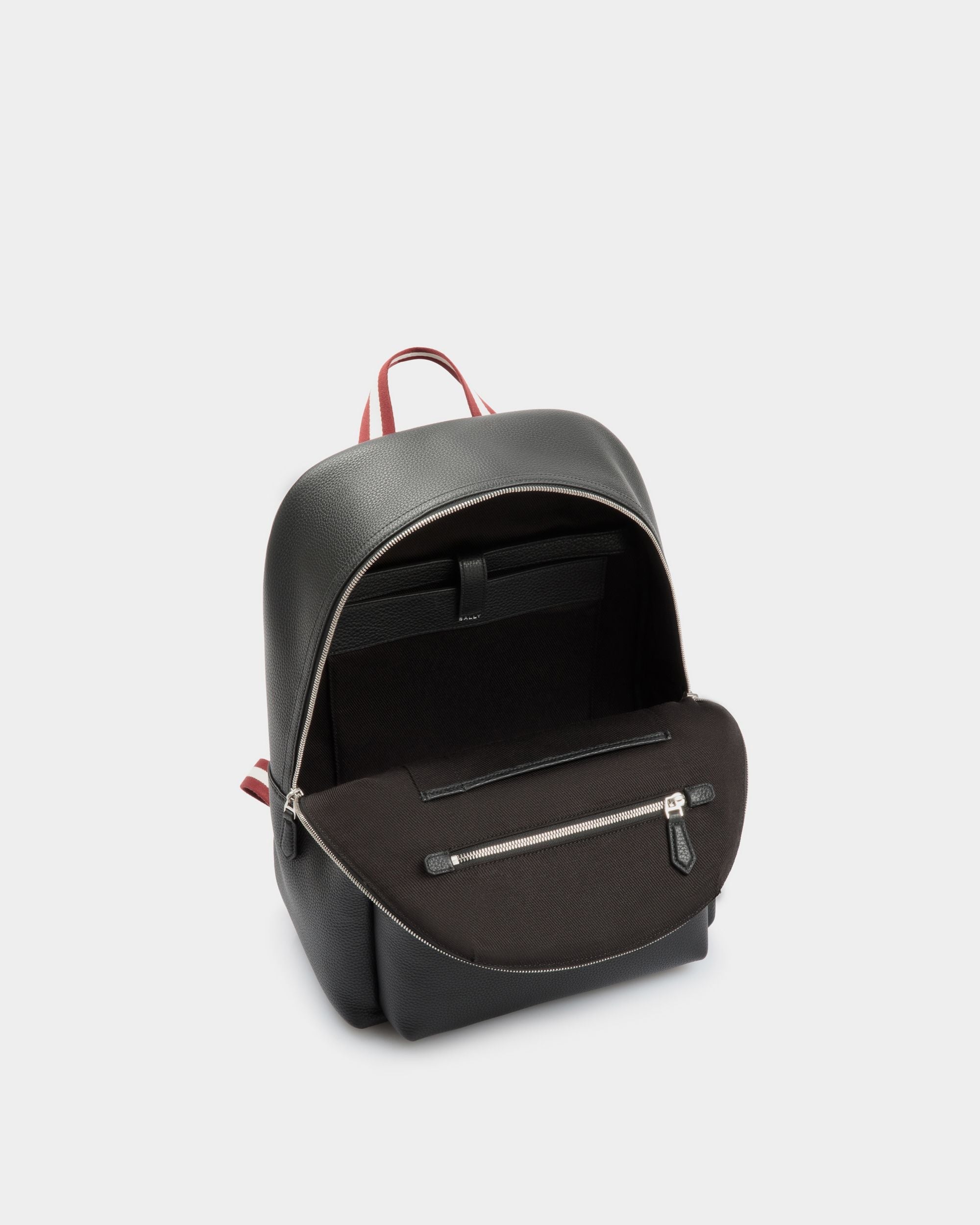 Bally Global - Code Backpack in Black Grained Leather - Black