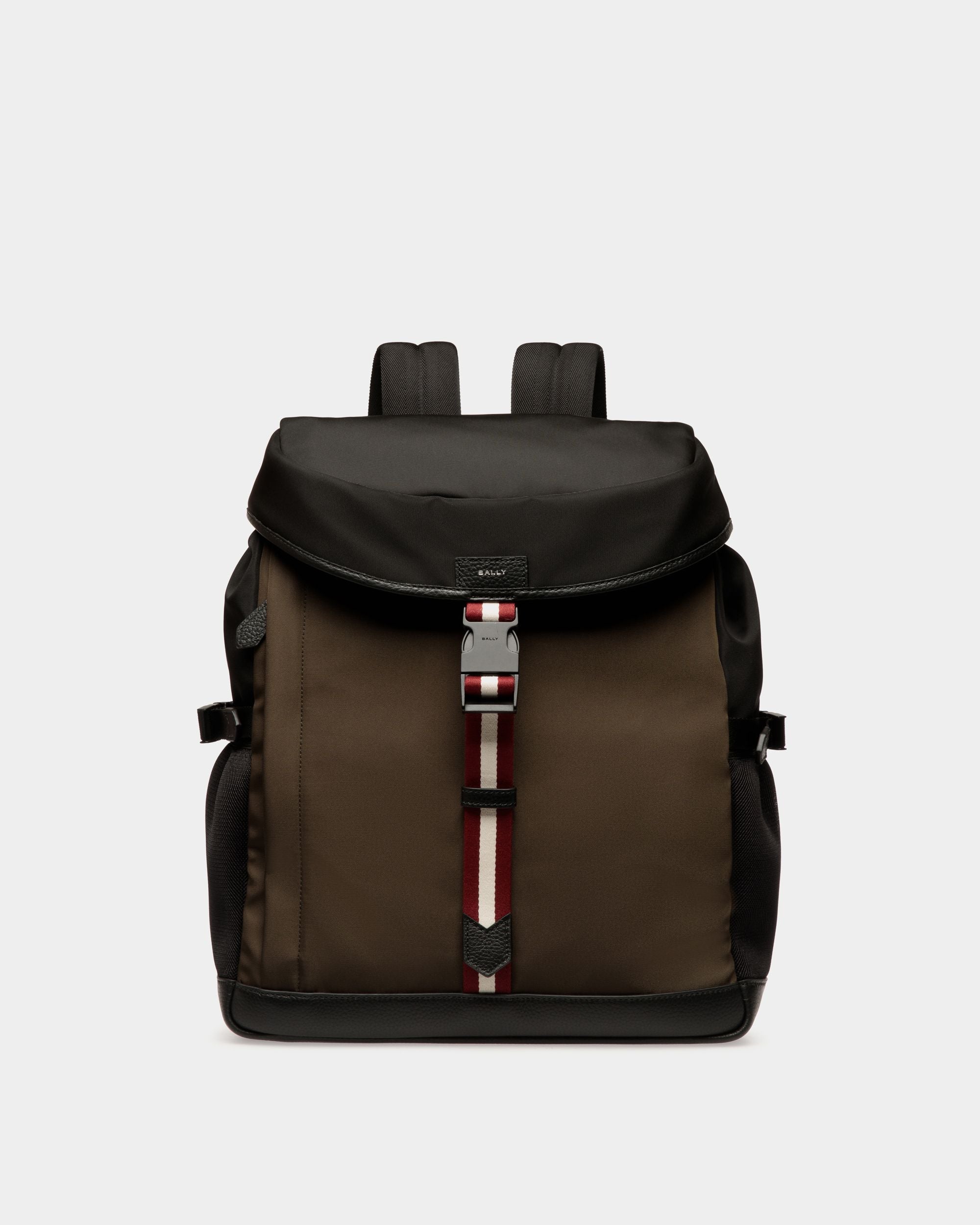 Bally Global - Code Backpack In Military Green And Black Nylon - Green