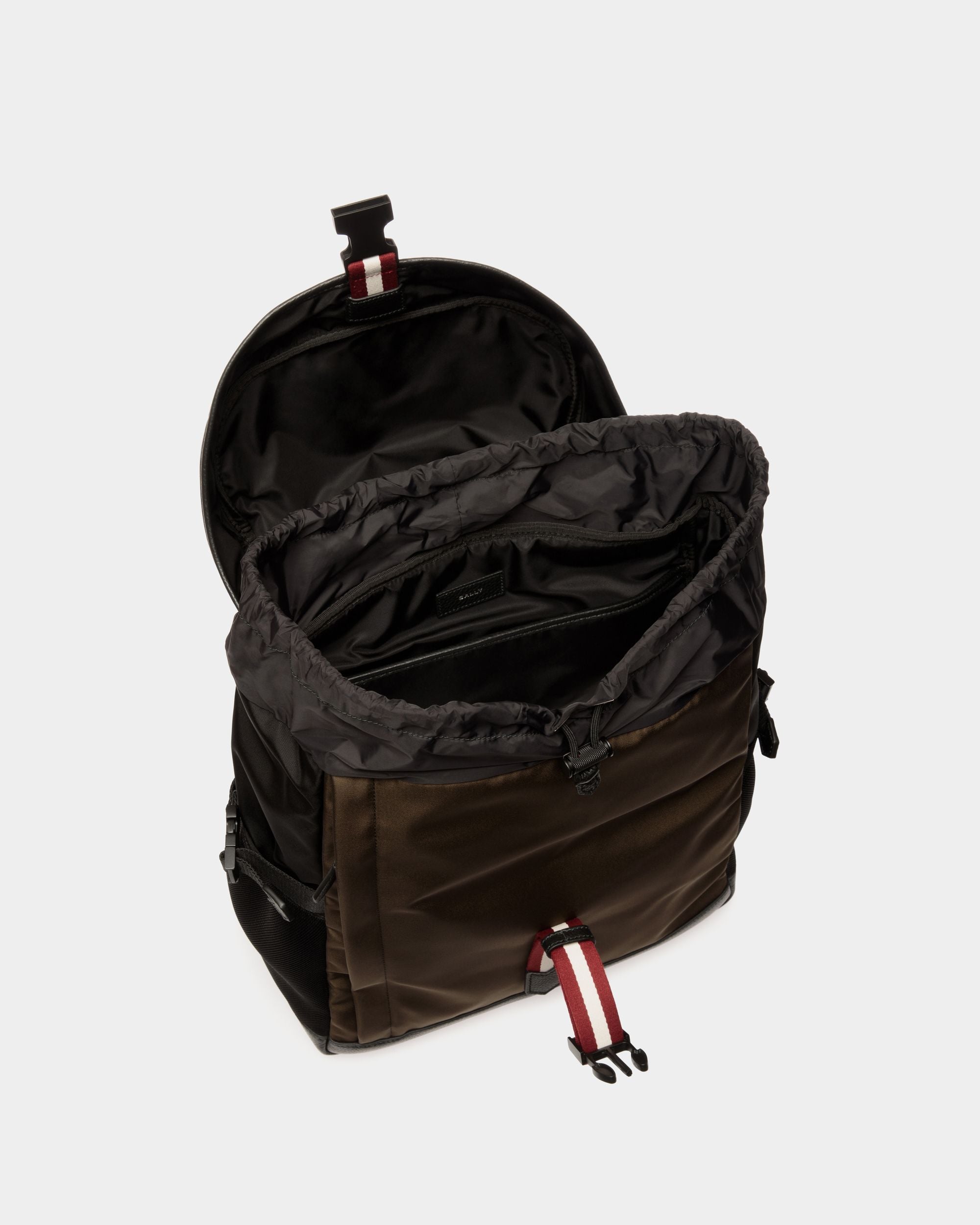 Bally Global - Code Backpack In Military Green And Black Nylon - Green
