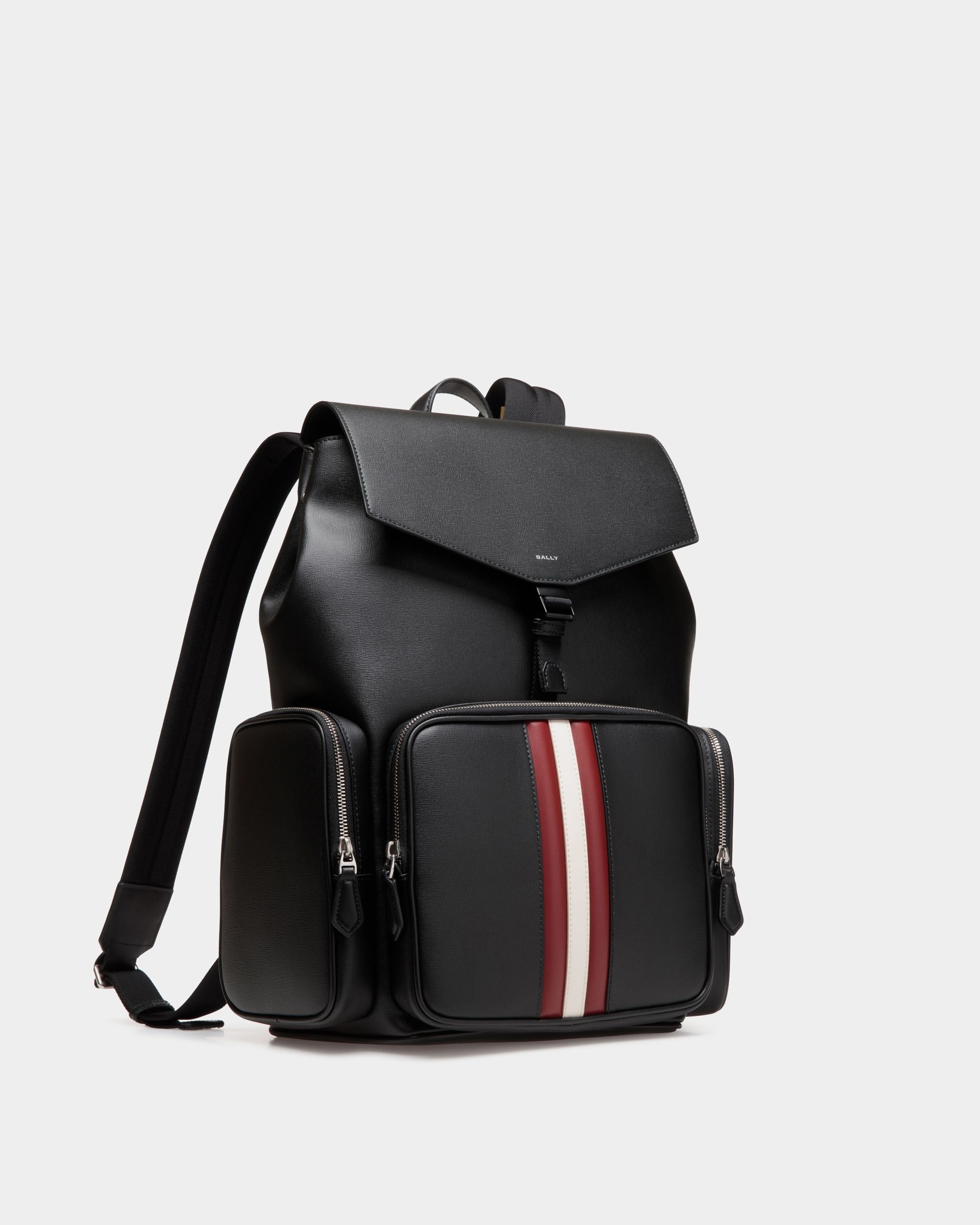 Bally Global - Mythos Backpack in Black Recycled Leather - Black