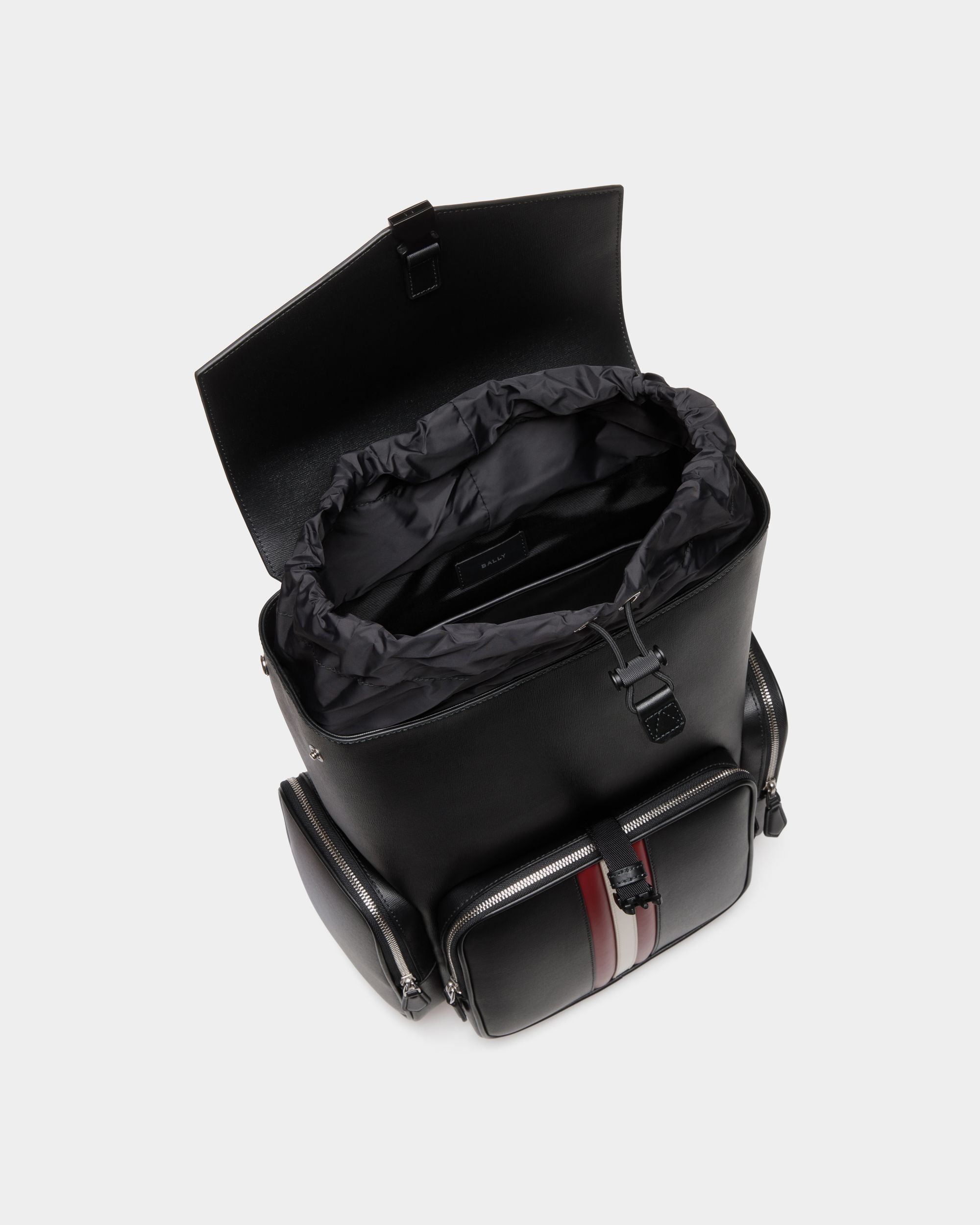 Bally Global - Mythos Backpack in Black Recycled Leather - Black