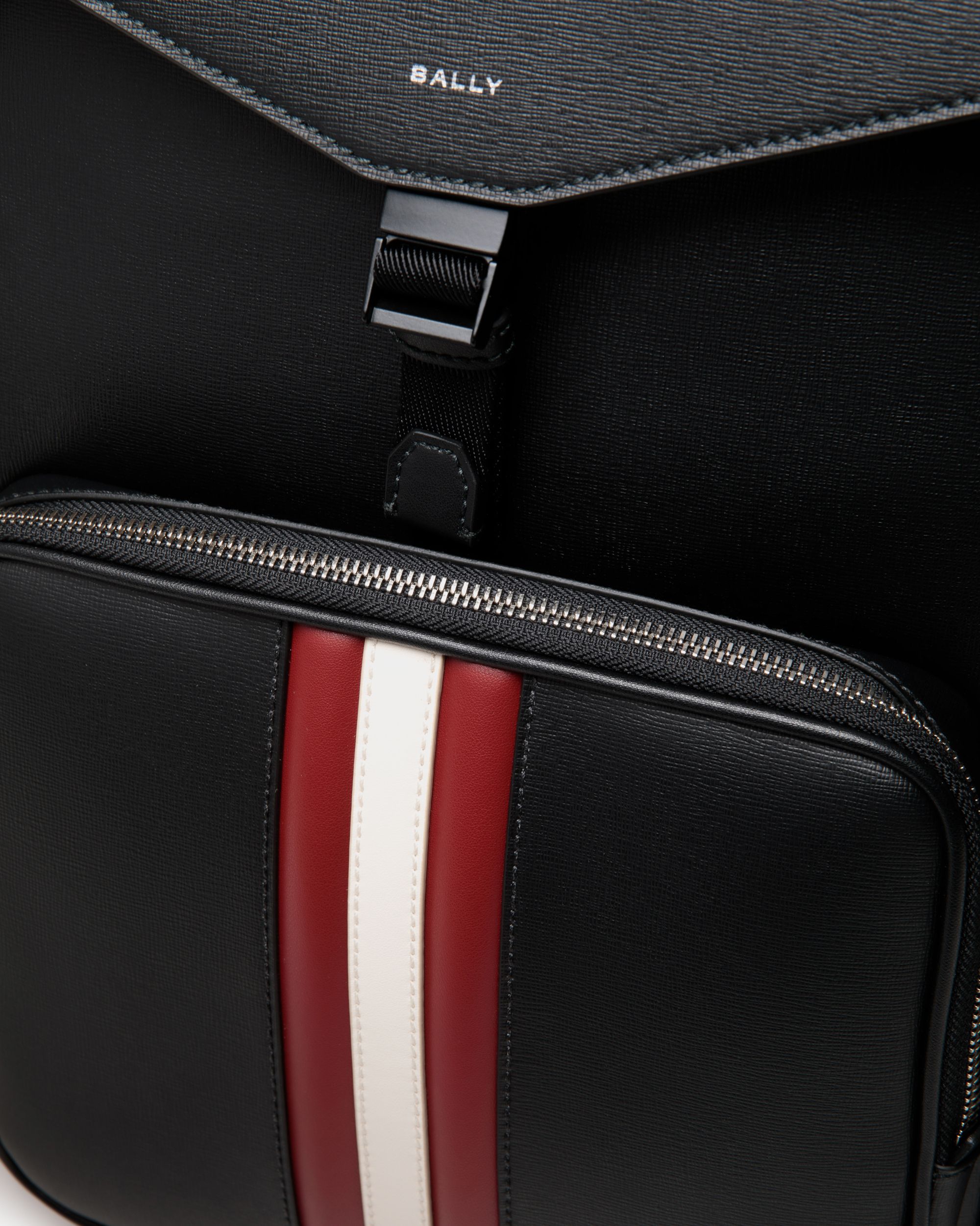 Bally Global - Mythos Backpack in Black Recycled Leather - Black