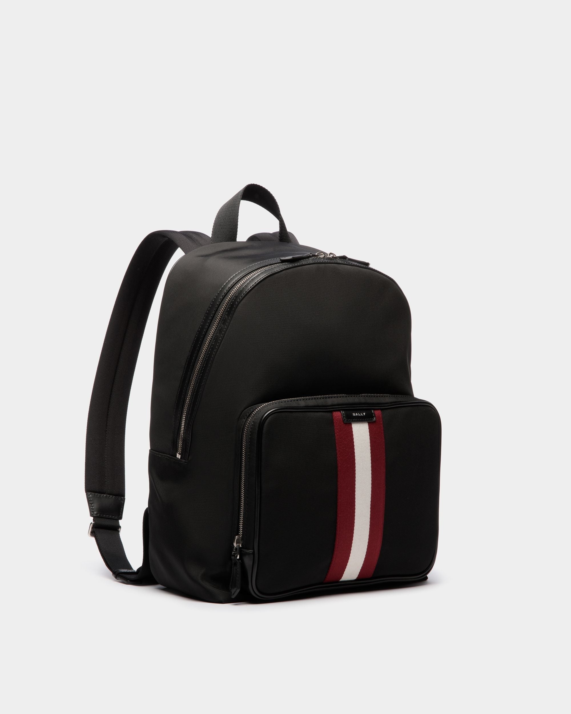 Bally Global - Sac À Dos Code En Nylon Noir - Noir