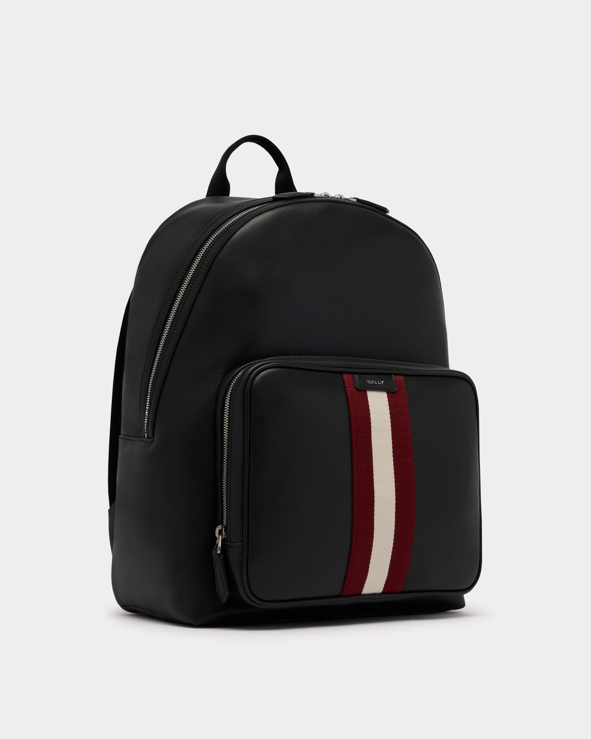 Bally Global - Sac À Dos Code En Cuir Noir - Noir
