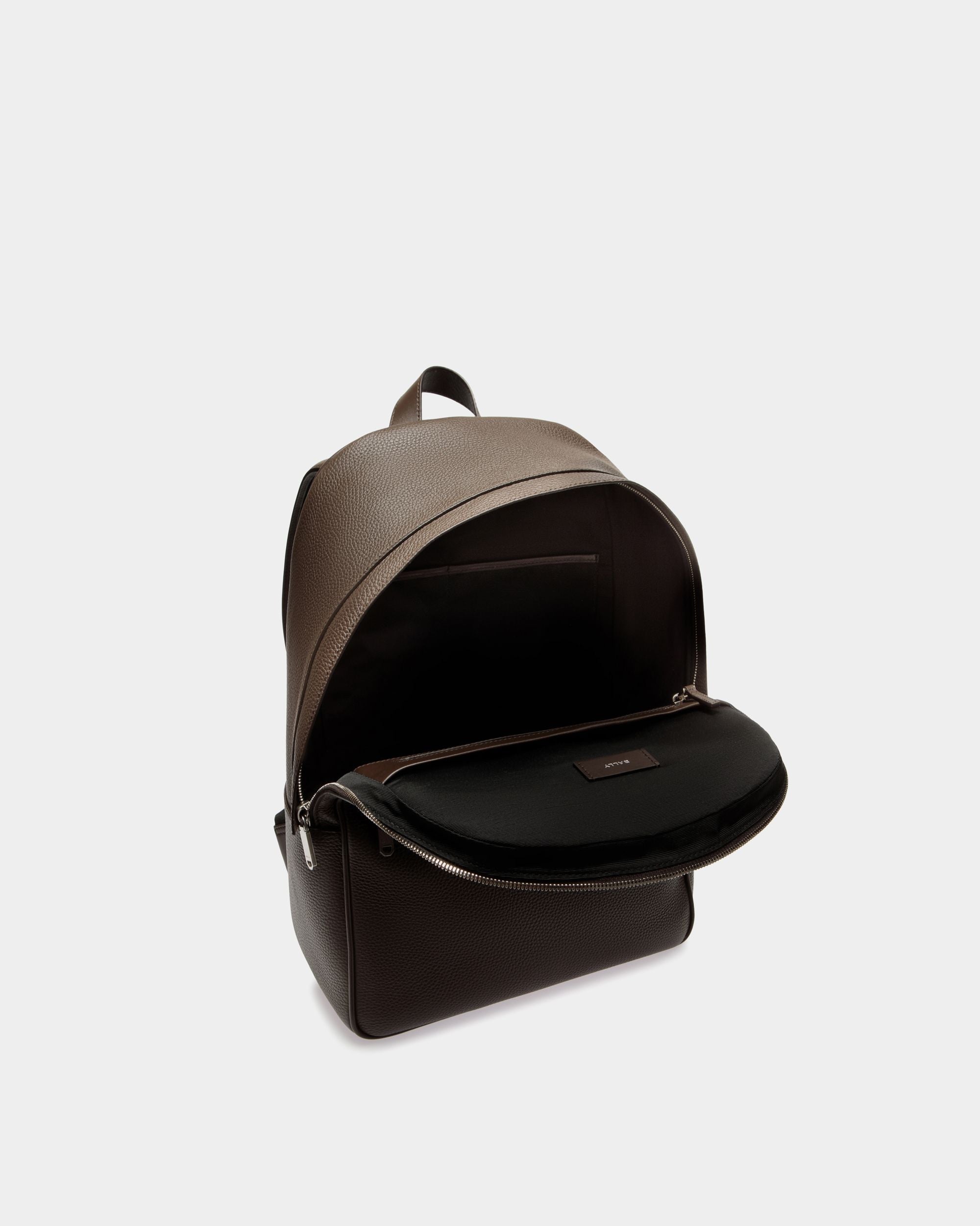 Bally Global - Sac À Dos Oeden En Cuir Ebano - Marron
