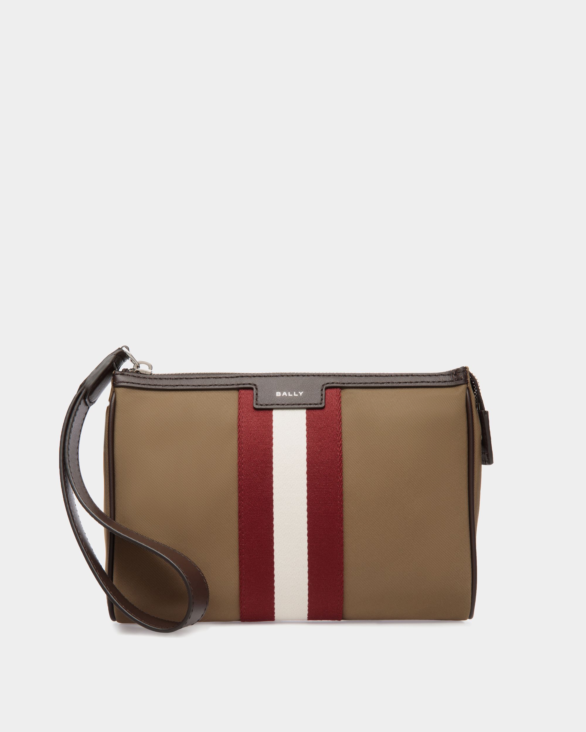 Bally Global - Code Pouch in Camel Nylon - Beige