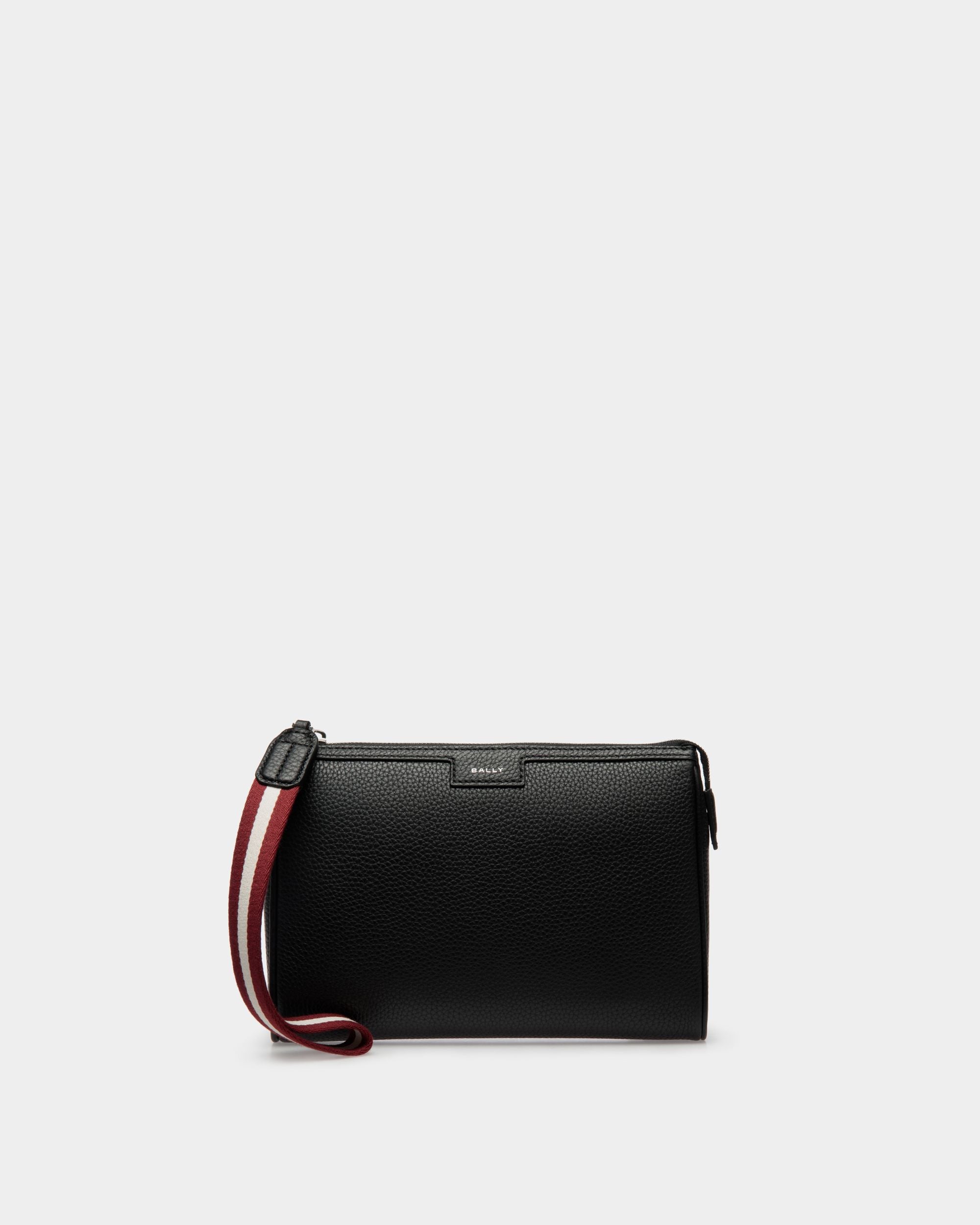Bally Global - Pochette Code En Cuir Grainé Noir - Noir