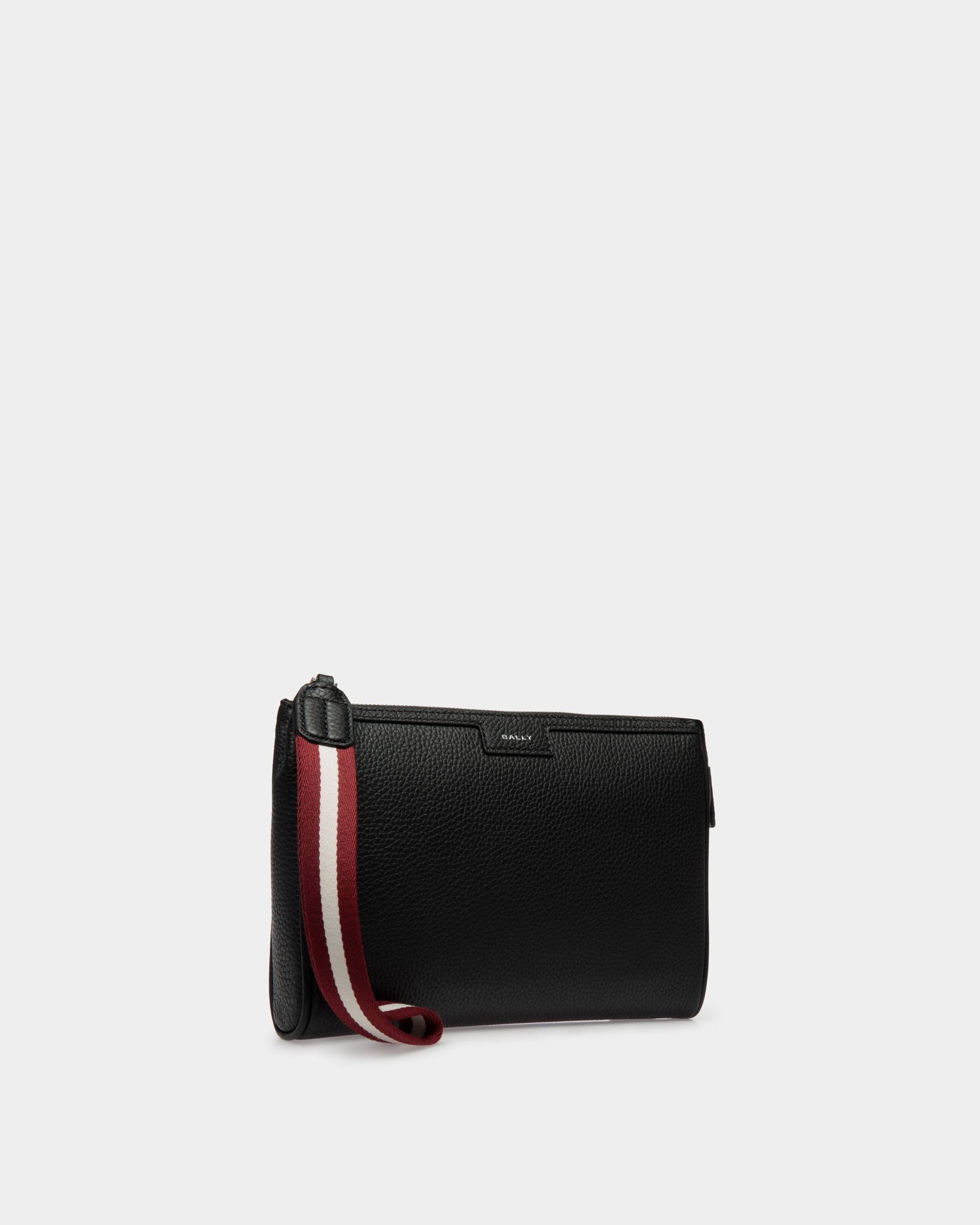 Bally Global - Pochette Code En Cuir Grainé Noir - Noir