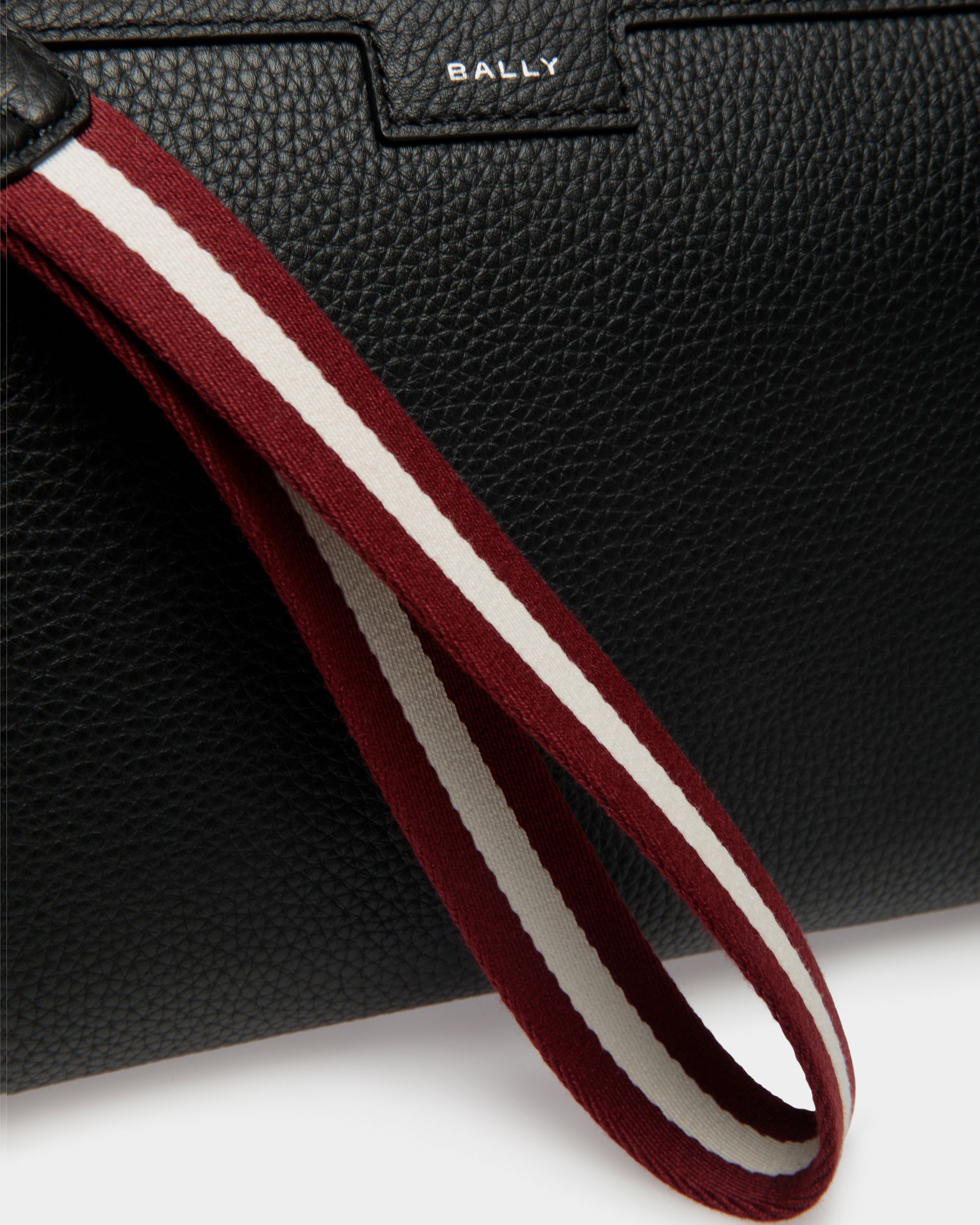 Bally Global - Pochette Code En Cuir Grainé Noir - Noir