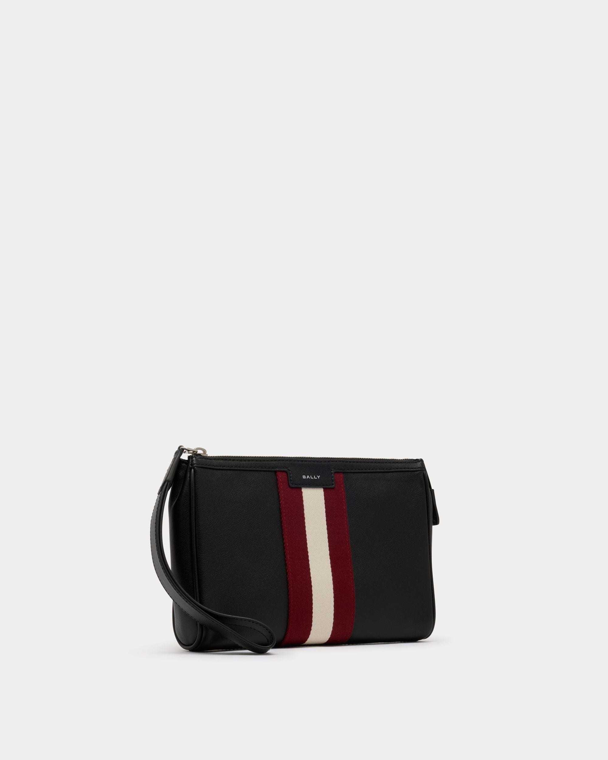Bally Global - Code Clutch in Black Leather - Black