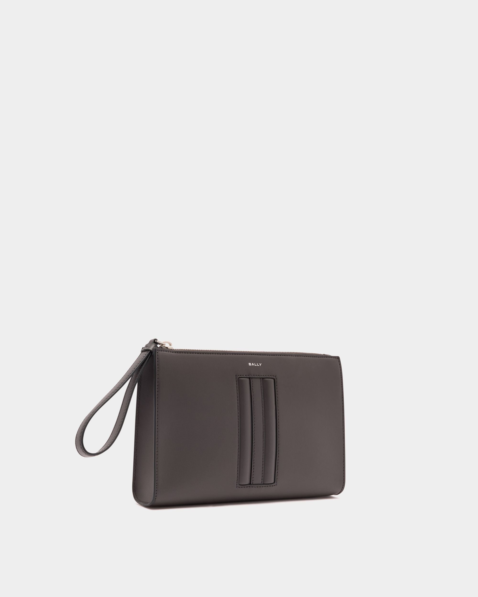 Bally Global - Mythos Pouch in Grey Recycled Leather - Grey