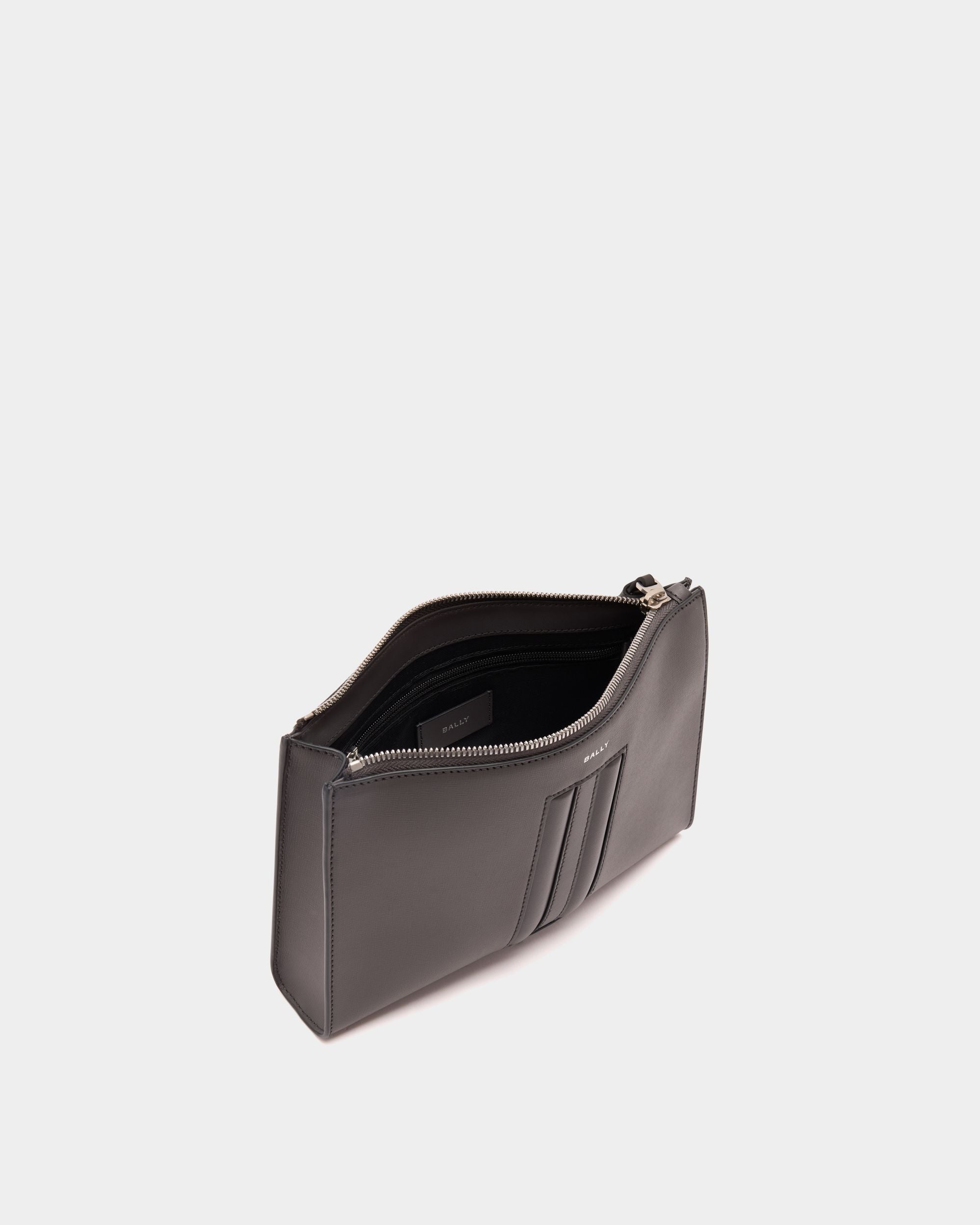 Bally Global - Mythos Pouch in Grey Recycled Leather - Grey