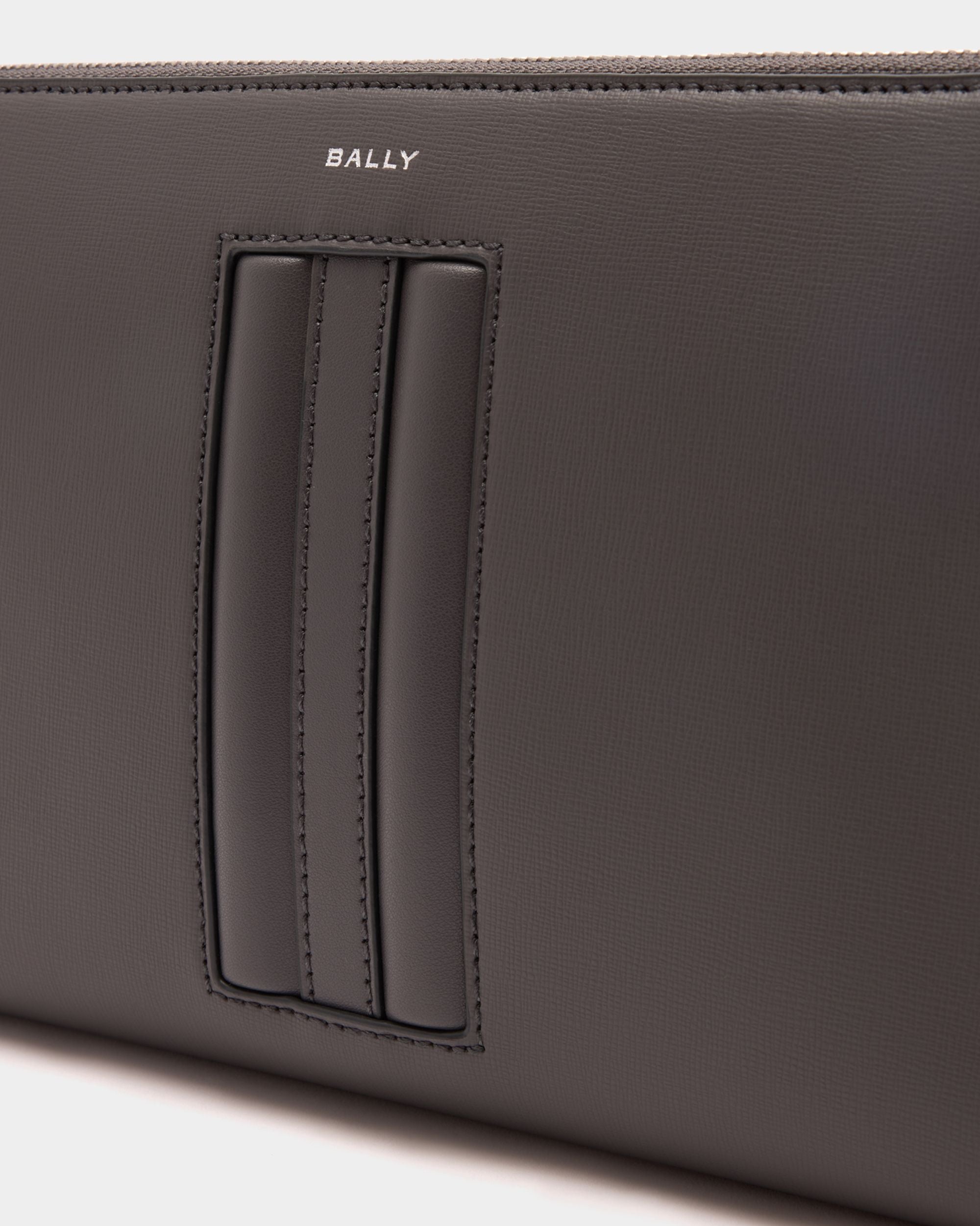 Bally Global - Mythos Pouch in Grey Recycled Leather - Grey