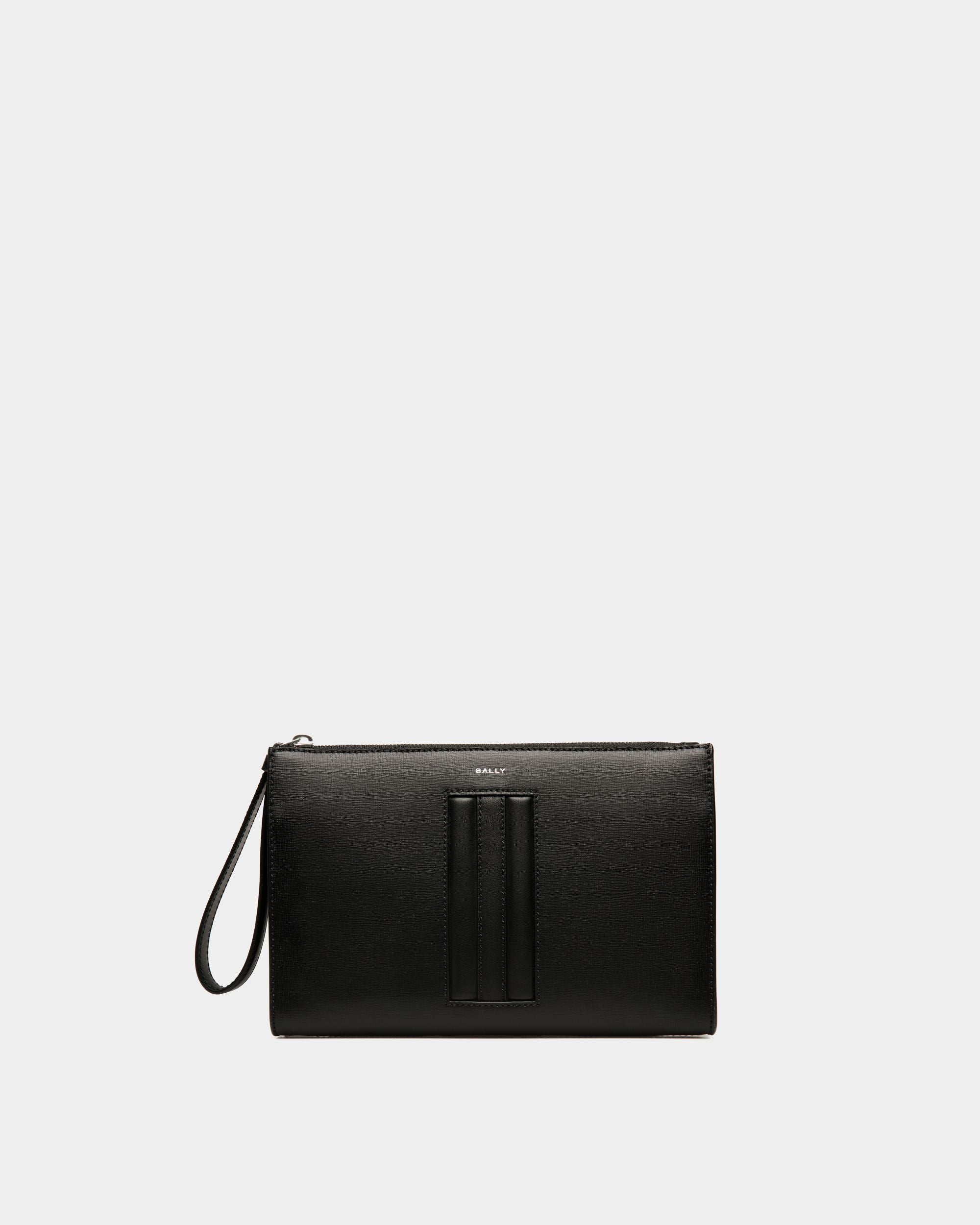 Bally Global - Mythos Pouch In Black Recycled Leather - Black