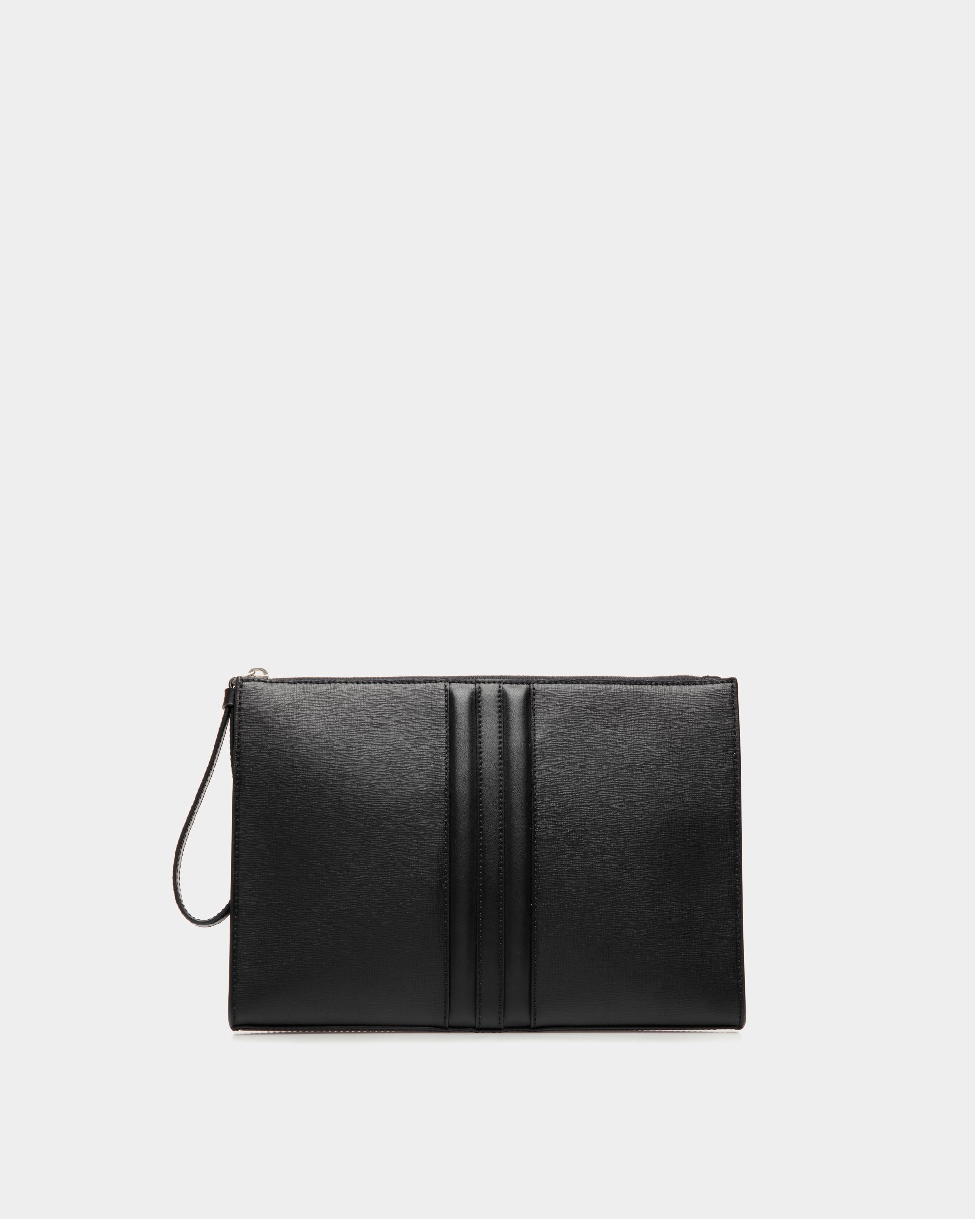 Bally Global - Mythos Pouch in Black Recycled Leather - Black