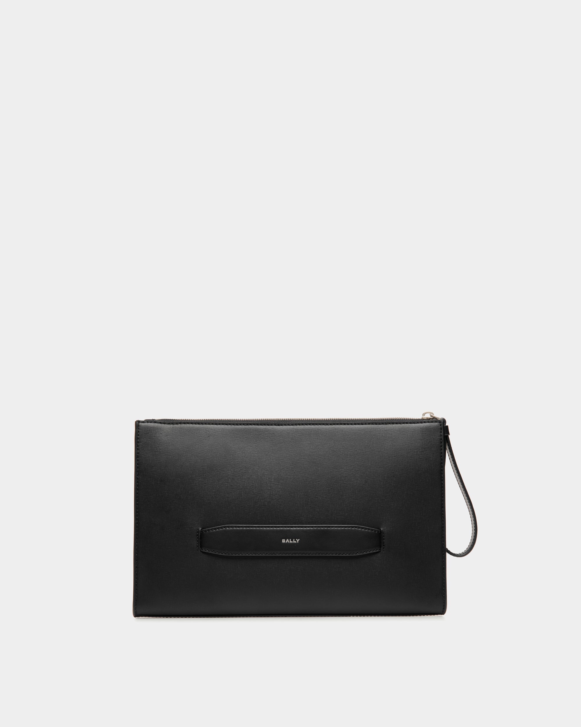 Bally Global - Mythos Pouch in Black Recycled Leather - Black