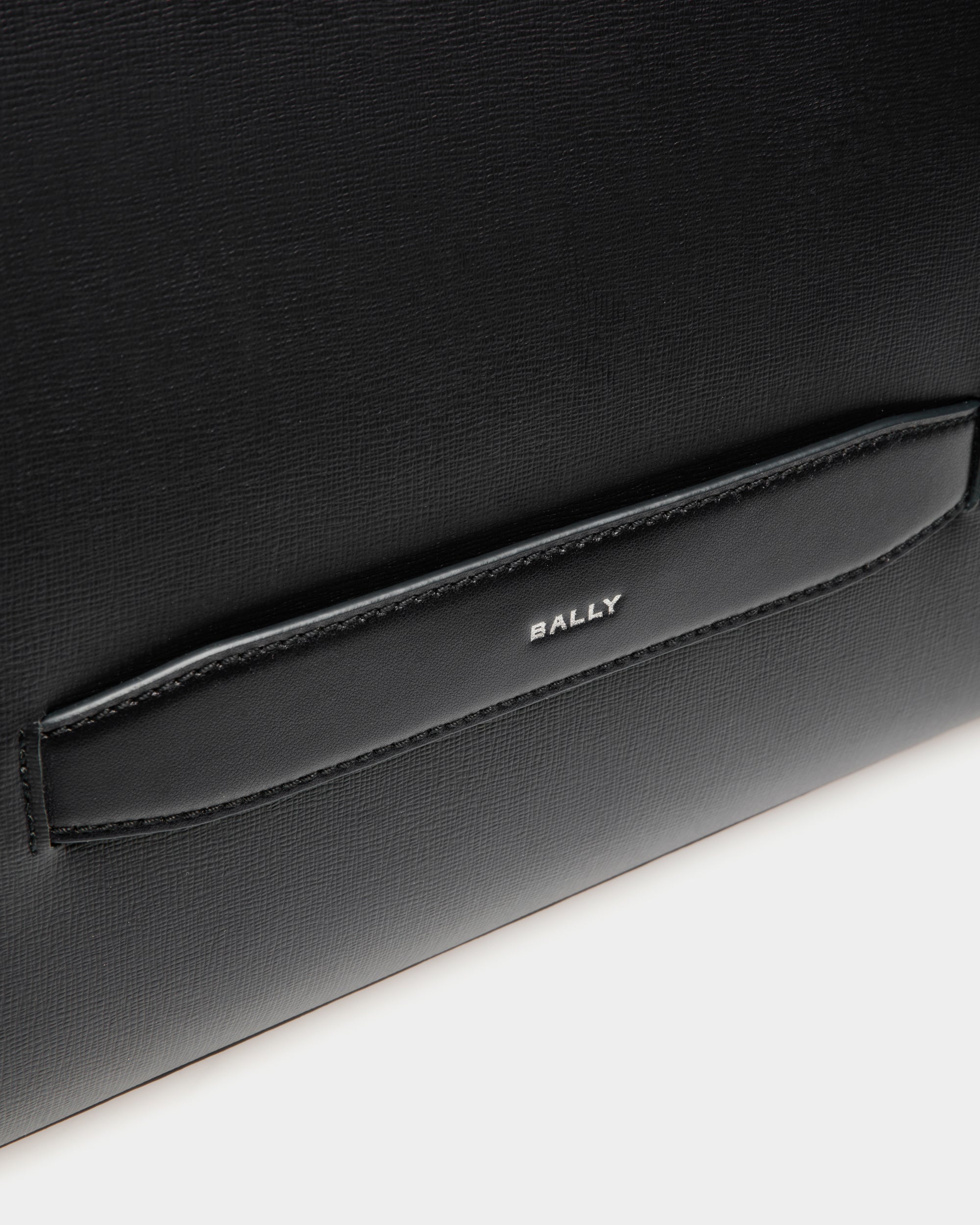 Bally Global - Mythos Pouch in Black Recycled Leather - Black