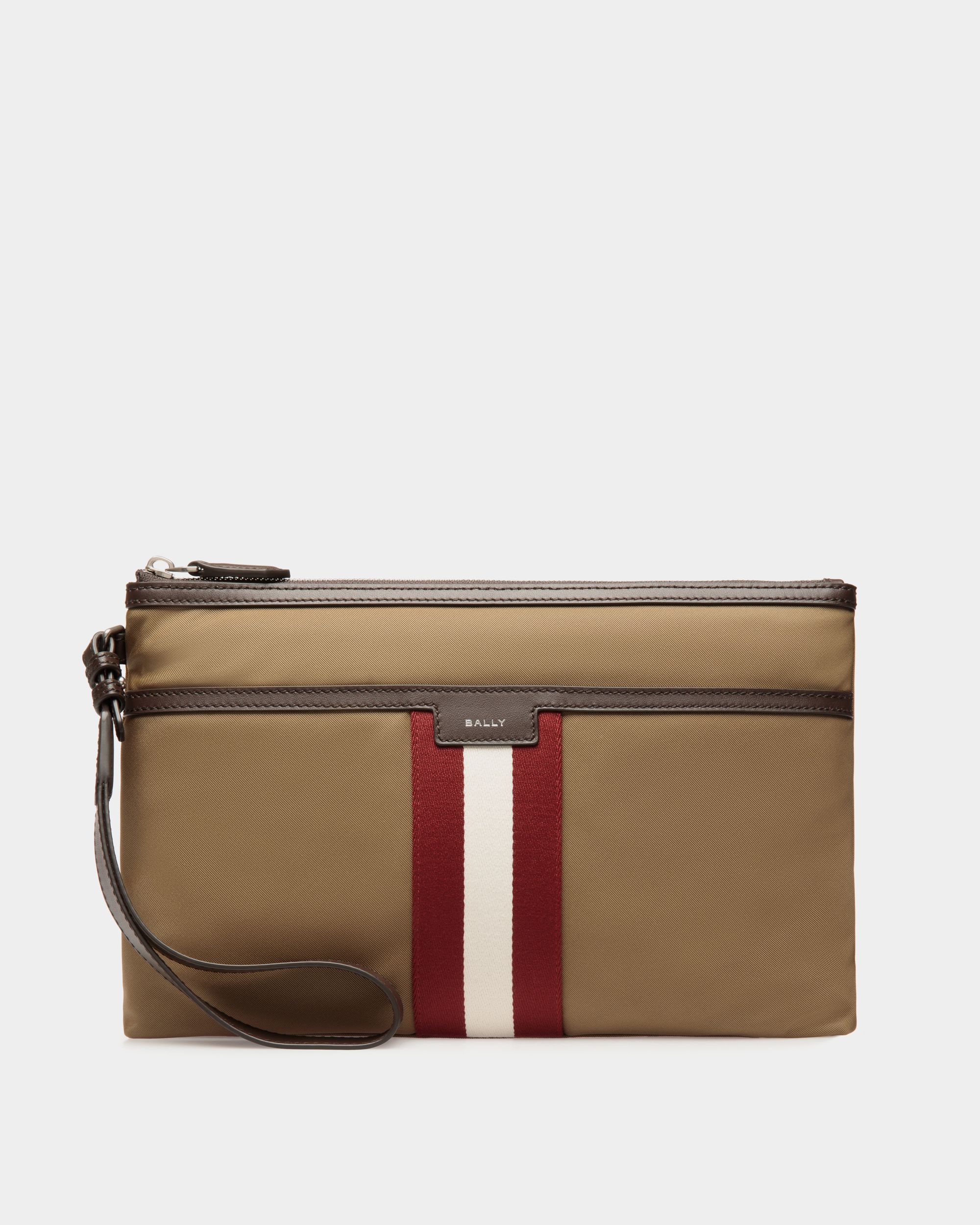 Bally Global - Pochette Code En Nylon Camel - Beige