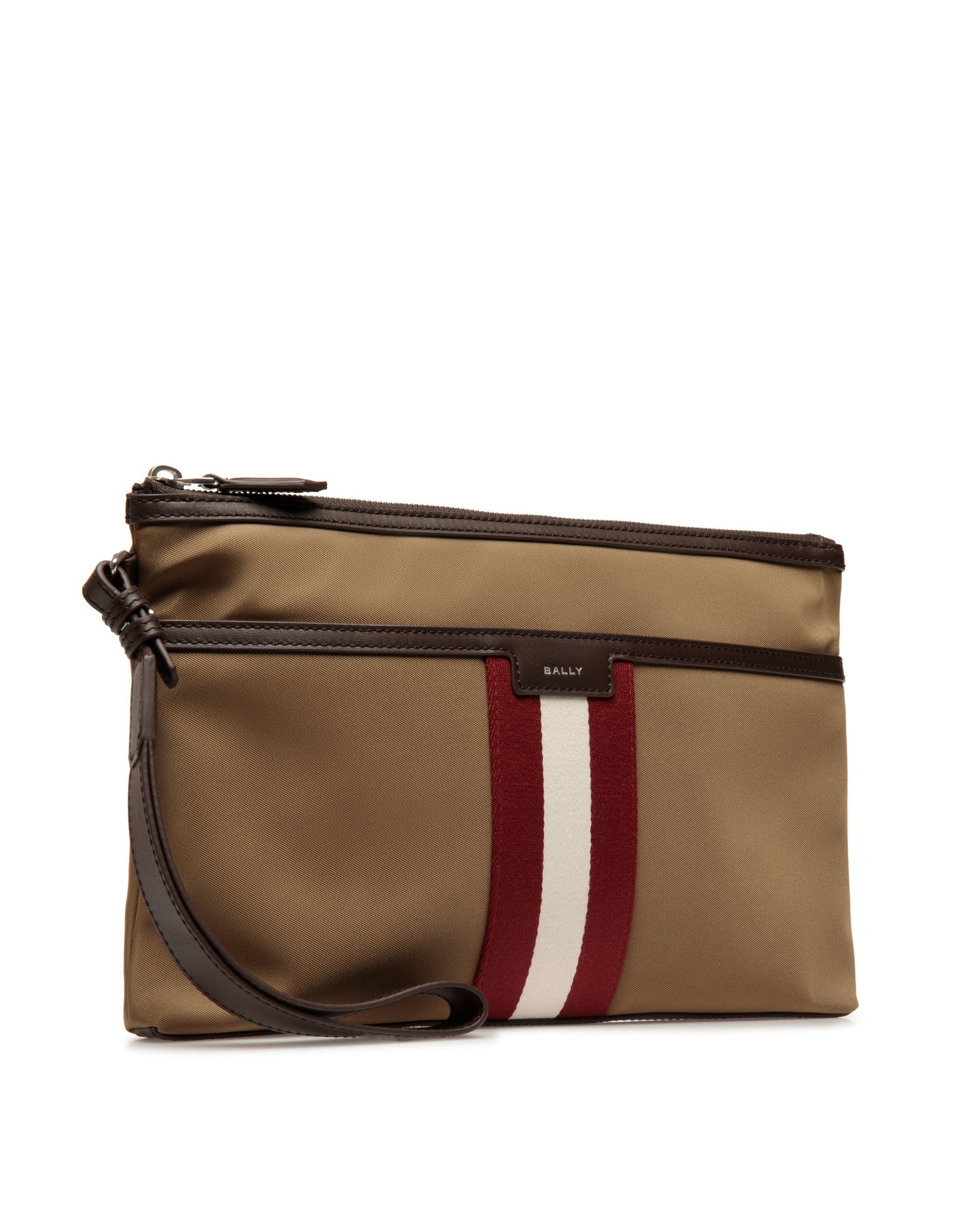 Bally Global - Pochette Code En Nylon Camel - Beige
