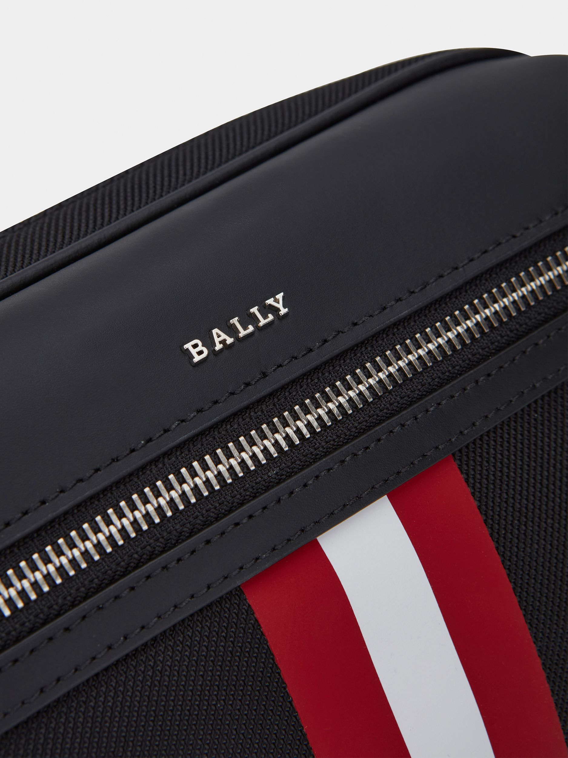 Bally Global - Travel Belt Bag in Black Fabric With a Bally Ribbon - Black
