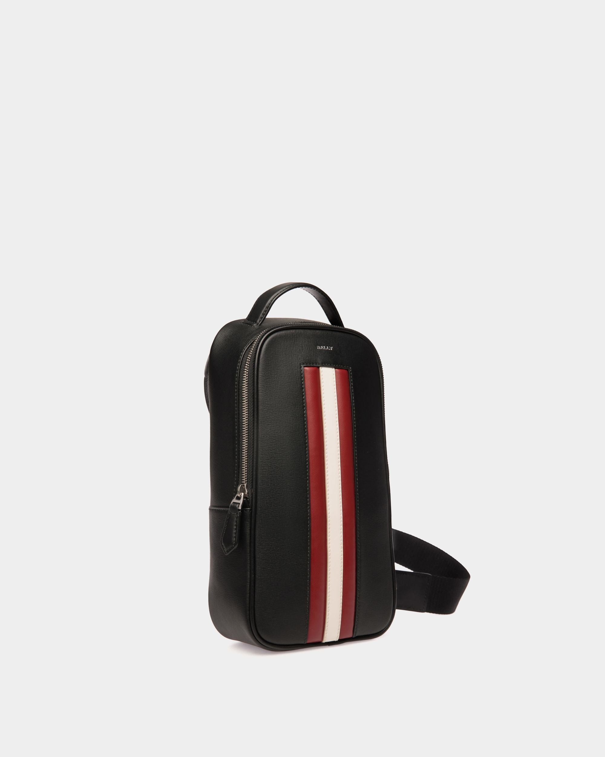 Bally Global - Mythos Sling Bag In Black Recycled Leather - Black