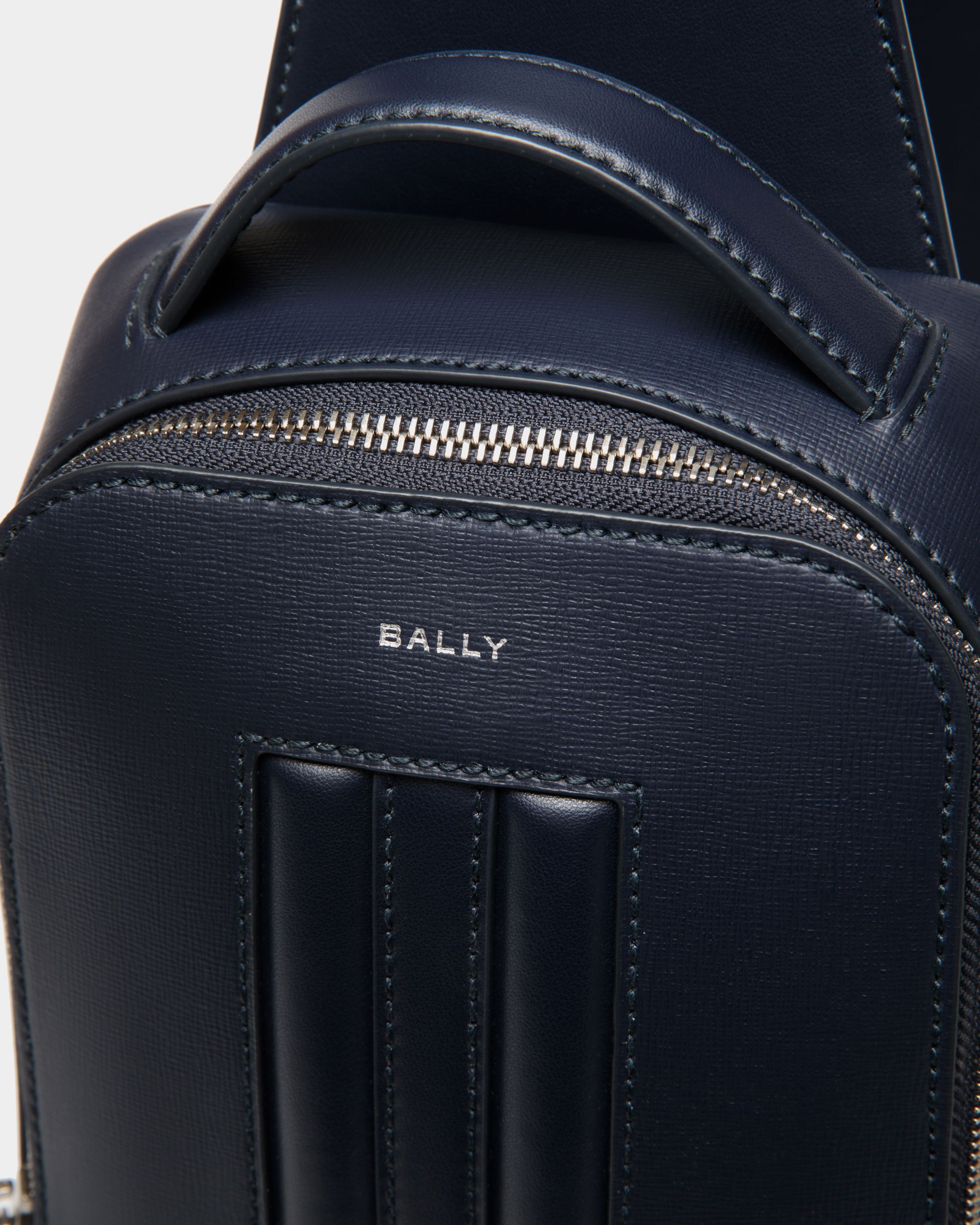 Bally Global - Mochila Mythos De Piel Reciclada Navy Blue - Azul