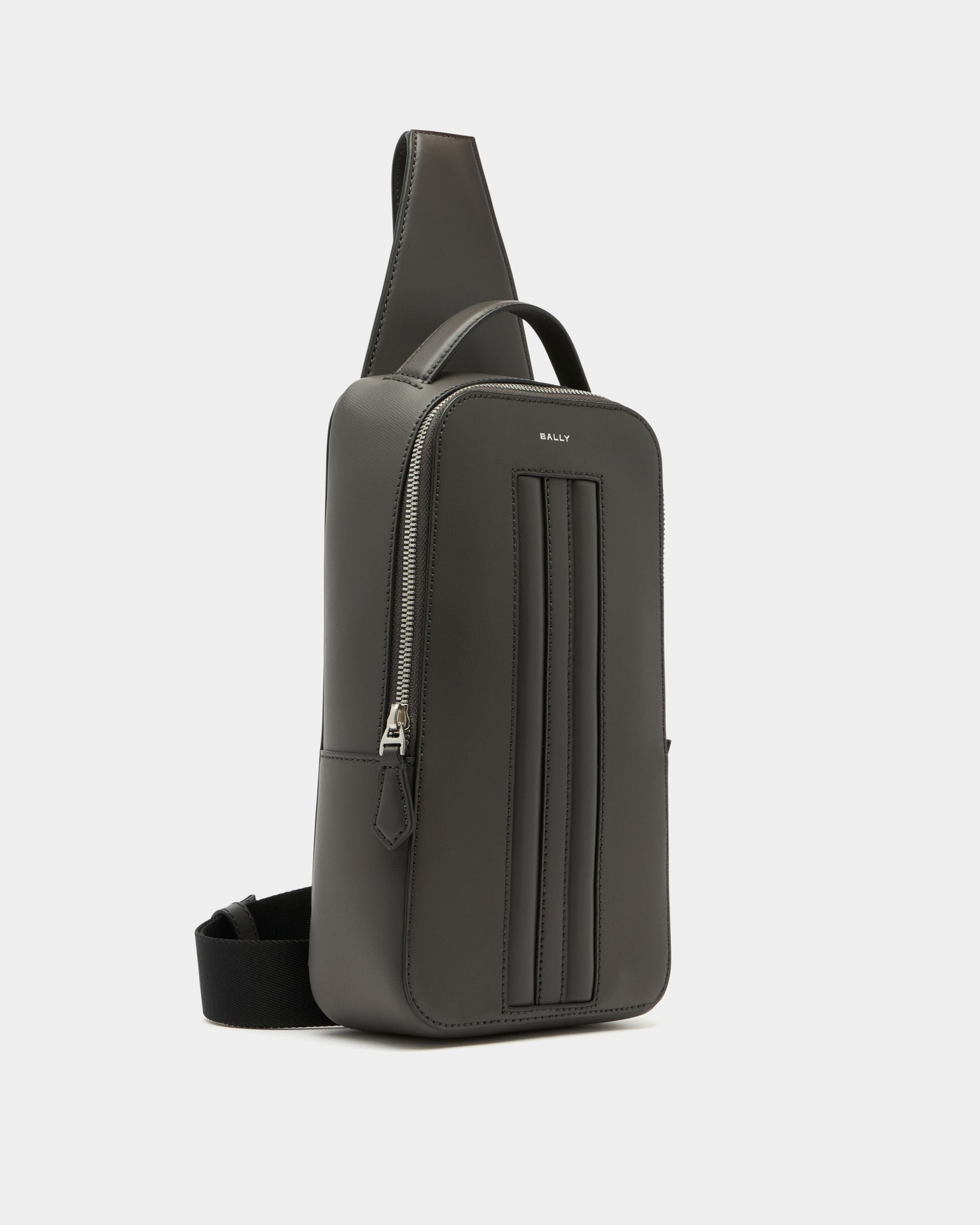 Bally Global - Mythos Sling Bag in Grey Recycled Leather - Grey