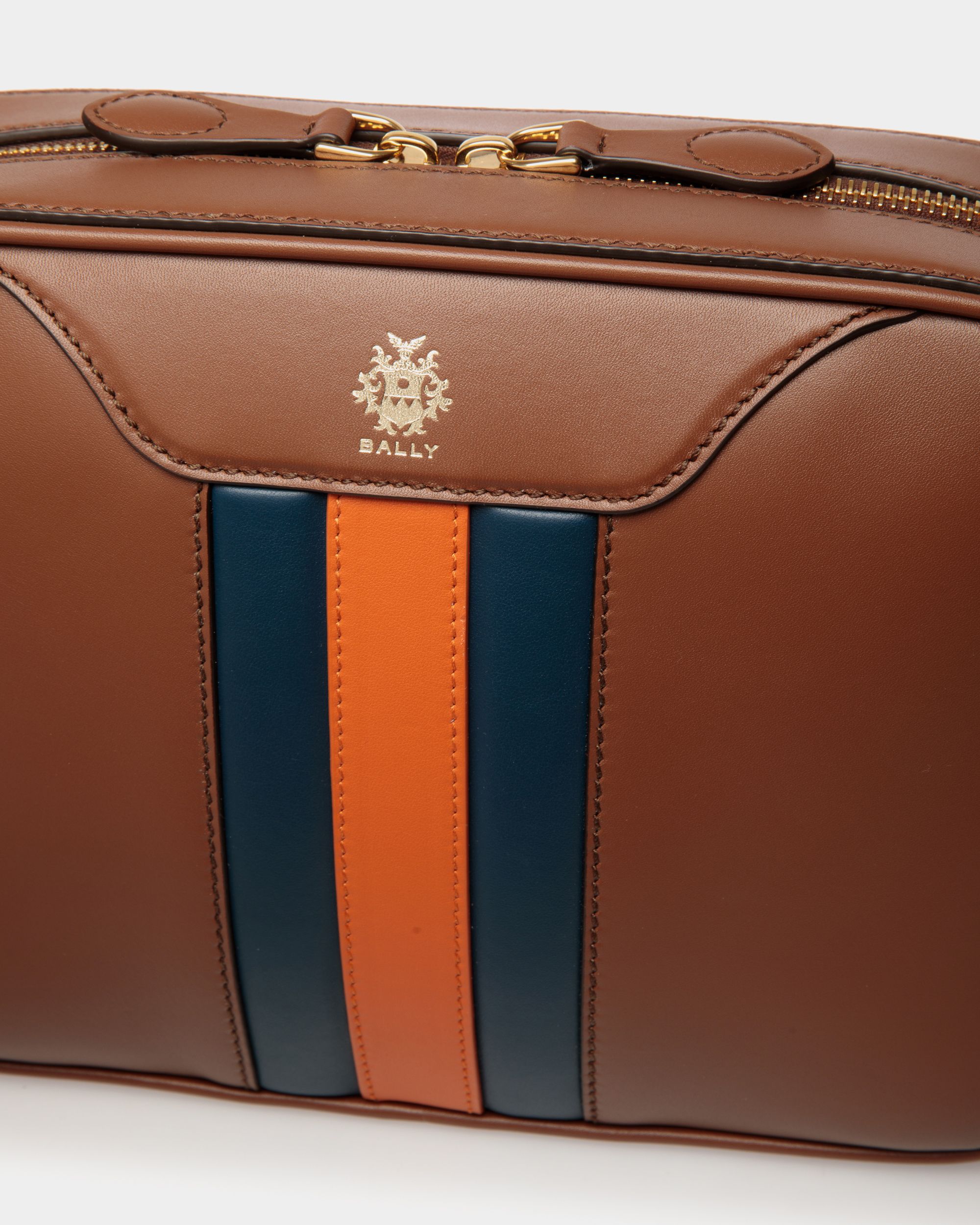 Bally Global - Sac À Bandoulière Beckett En Cuir Marron - Multicolore