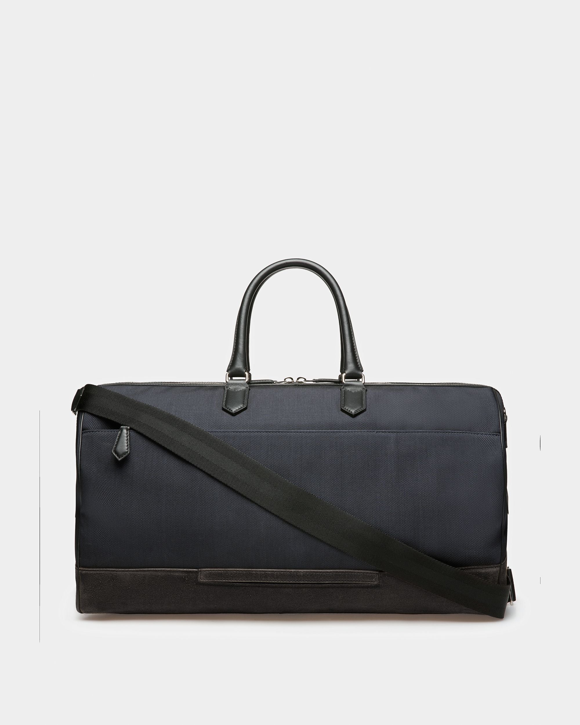 Bally Global - Caius Leather And Nylon Weekender Bag In Midnight - Blue
